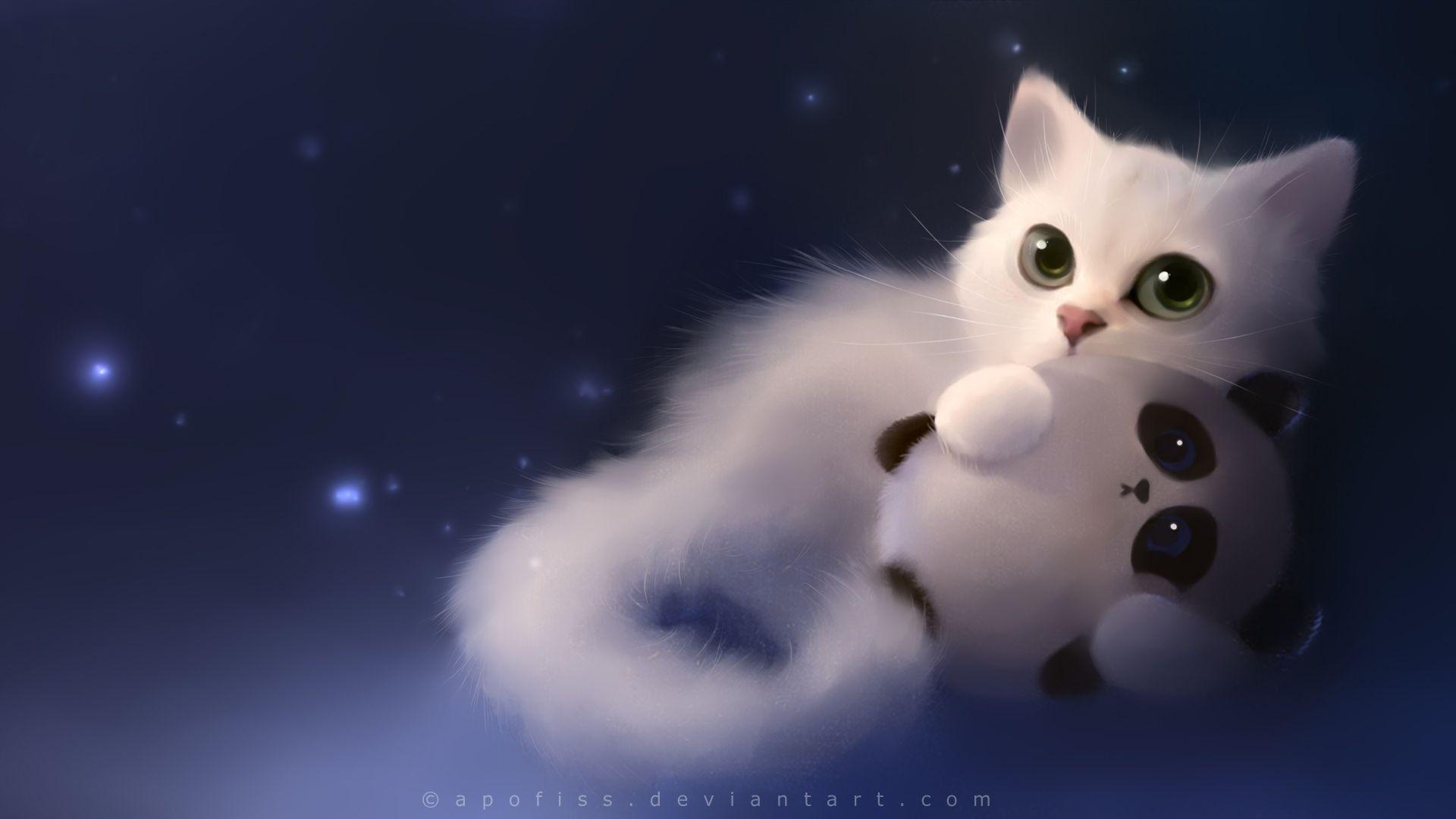 cute anime kitty wallpaper