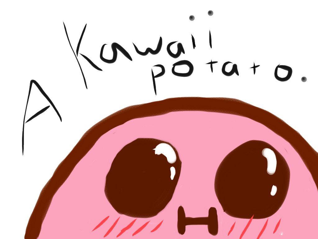 kawaii potato desktop wallpaper