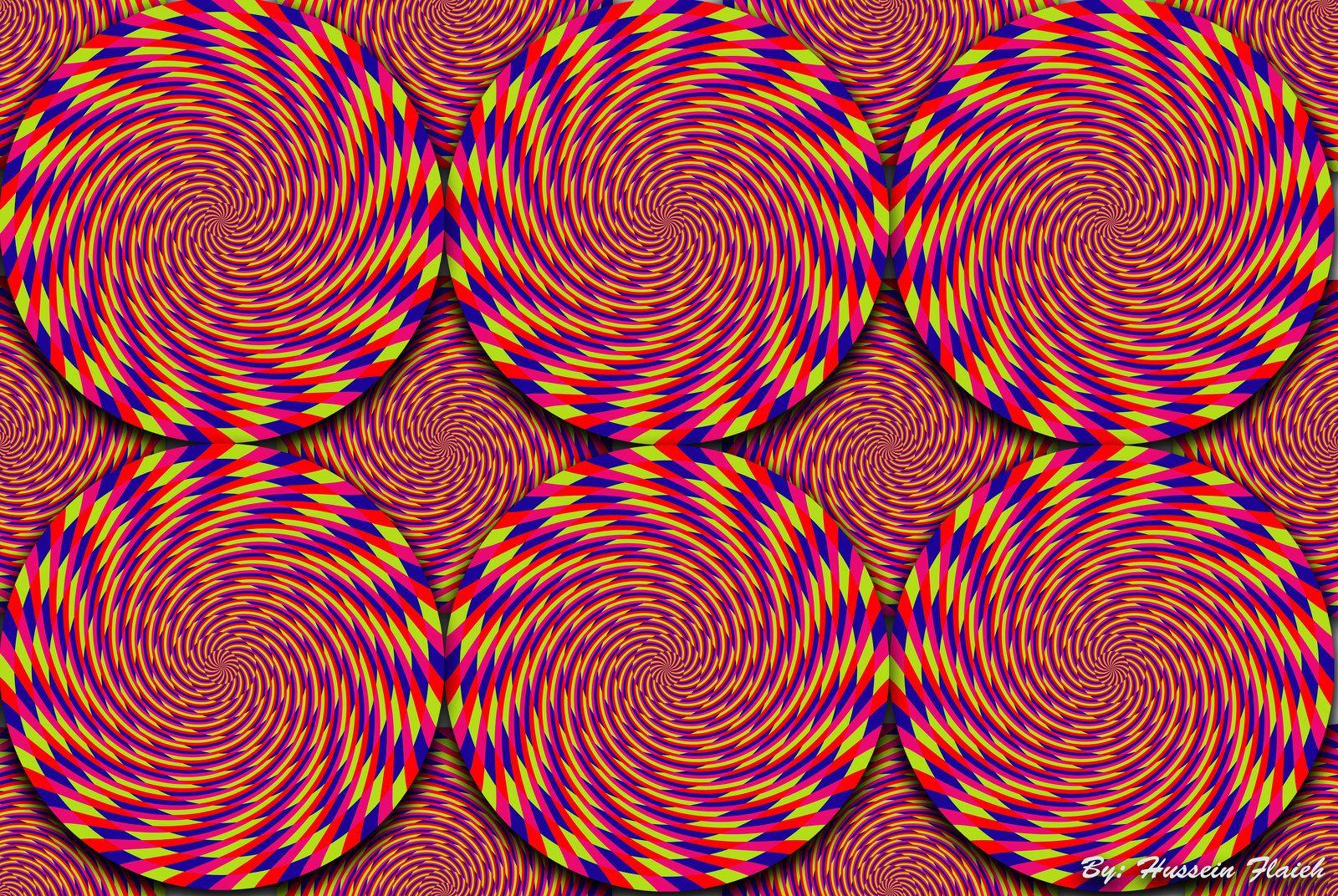 Spinning Circles Illusion By H Flaieh