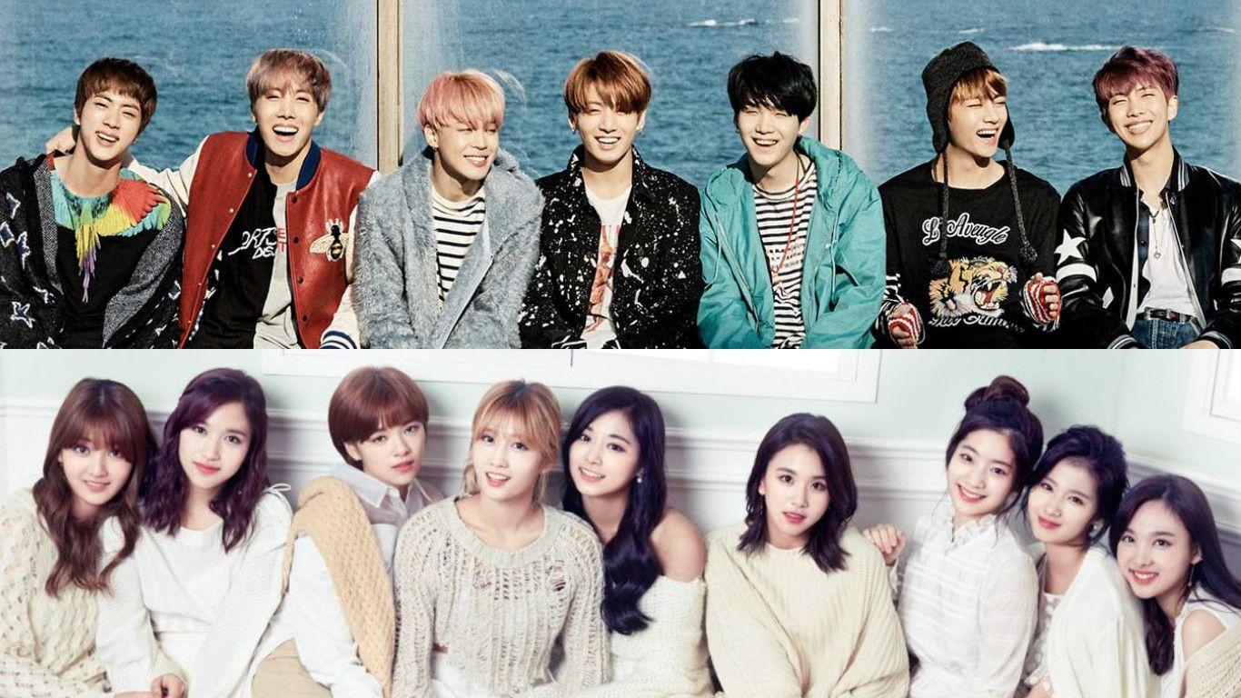 BTS And TWICE Voted The Current Top Male And Female Idol Groups
