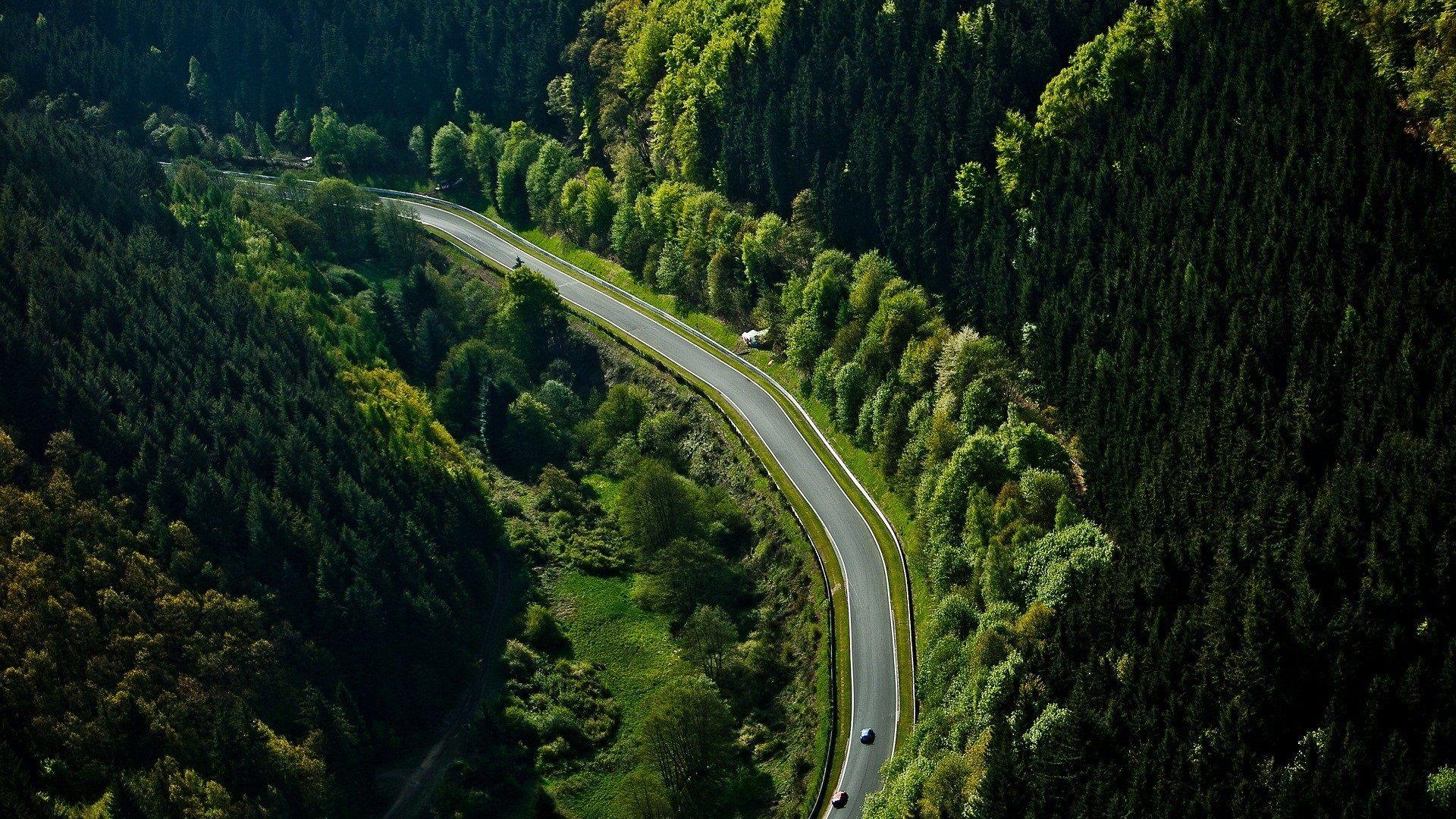 Wallpaper Nurburgring, road, woods, cars 1920x1080 Full HD Picture