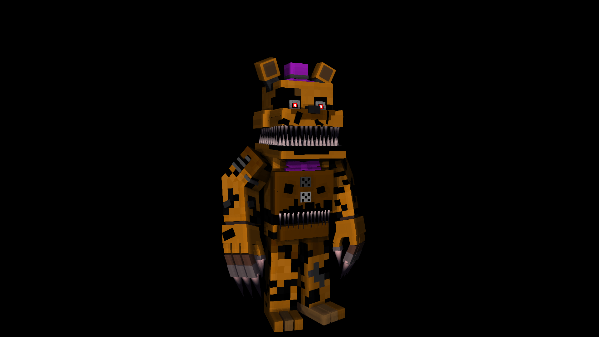 Nightmare Fredbear Full Body Finished Wallpaper and art