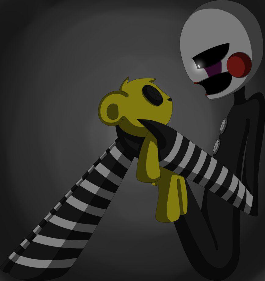 Five Nights at Freddy's image The Puppet and Golden Freddy Sad Art