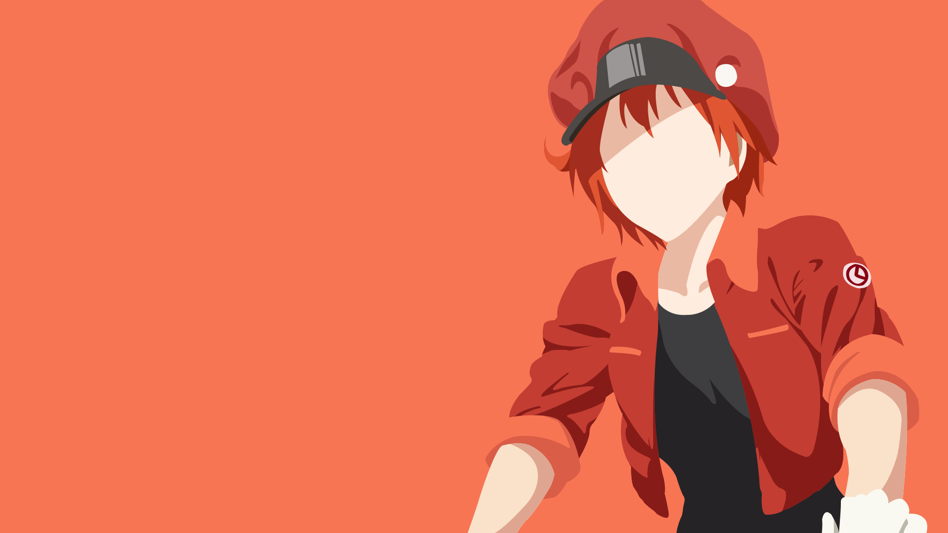 HD wallpaper: red haired girl anime character, Hataraku Saibou, anime girls