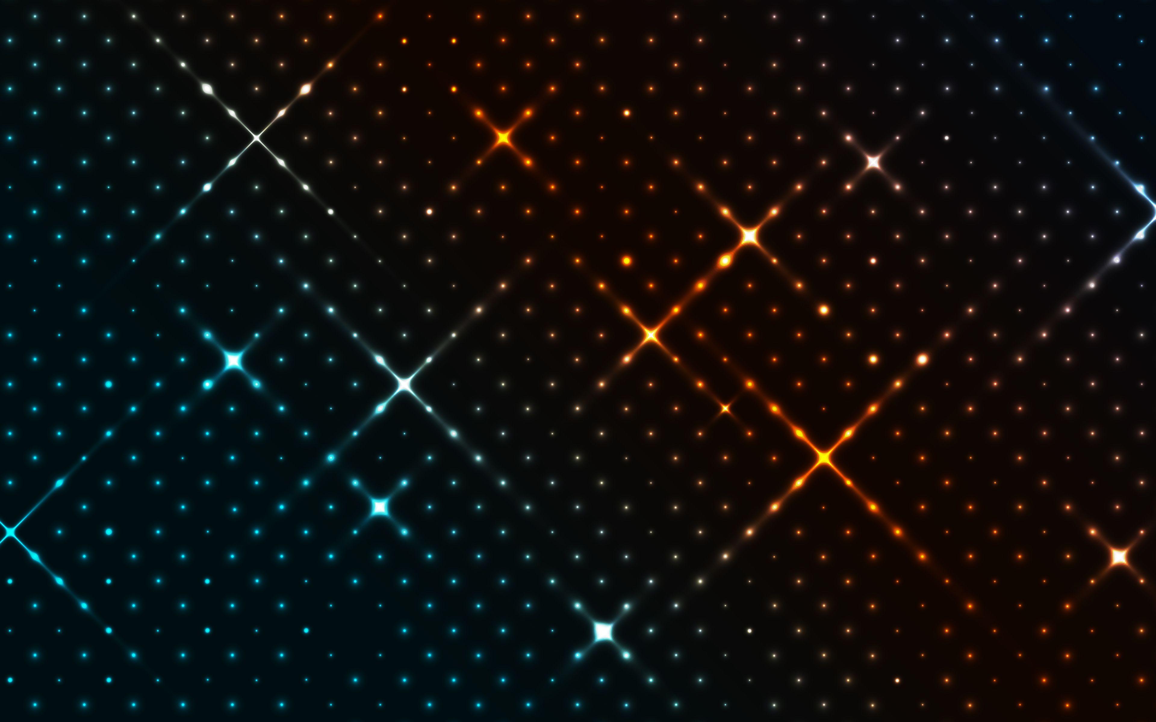 Wallpaper Abstract, Colorful, Stars, Pattern, Dots, 4K, Abstract