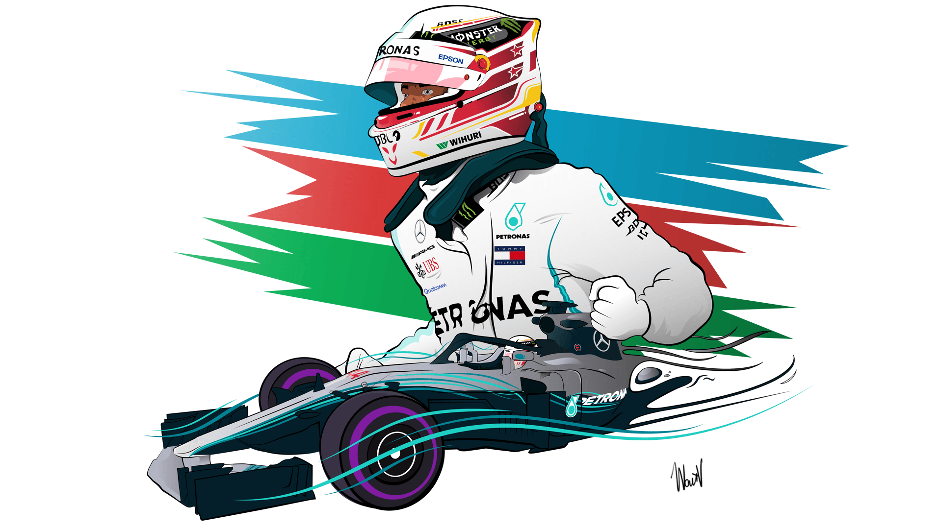 Baku GP race illustration