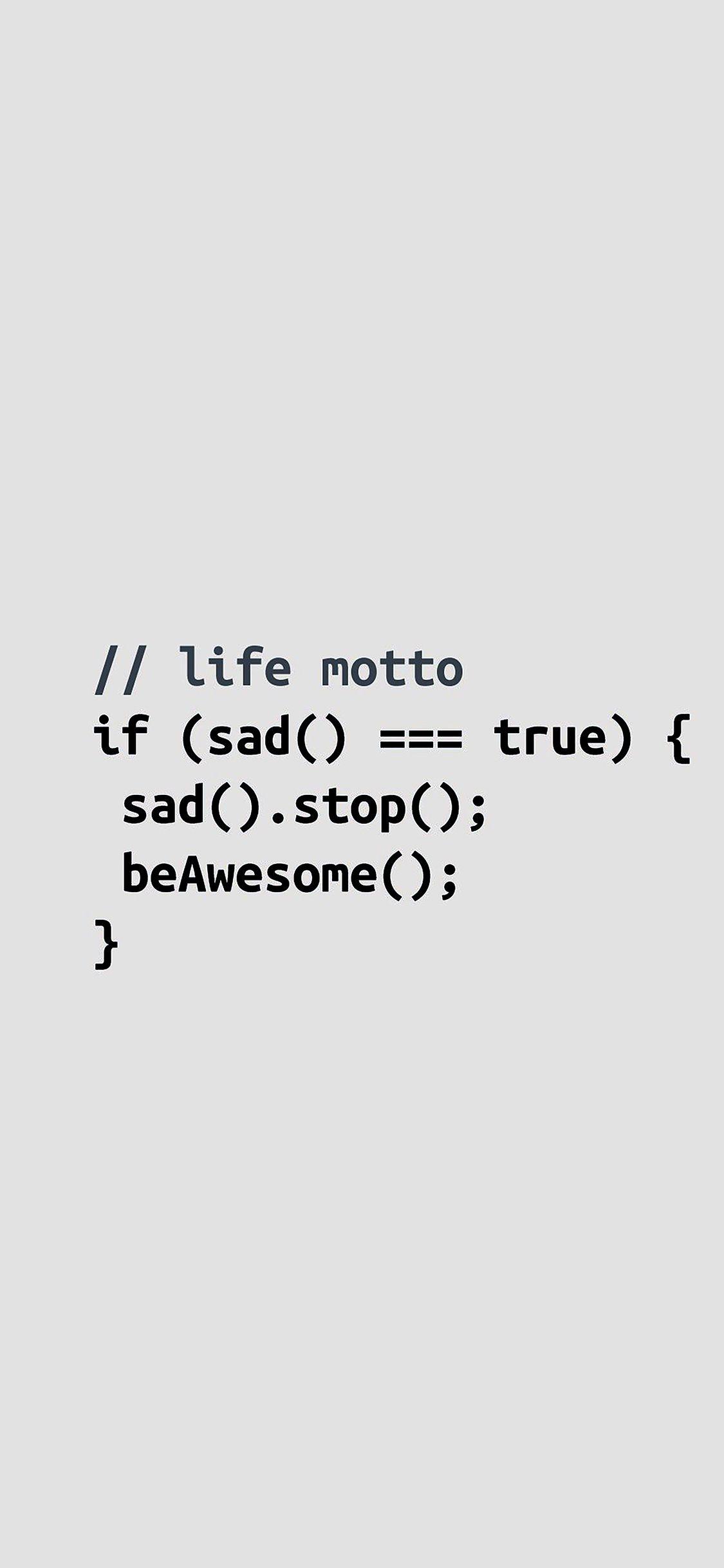 iPhoneXpapers programmers life motto white