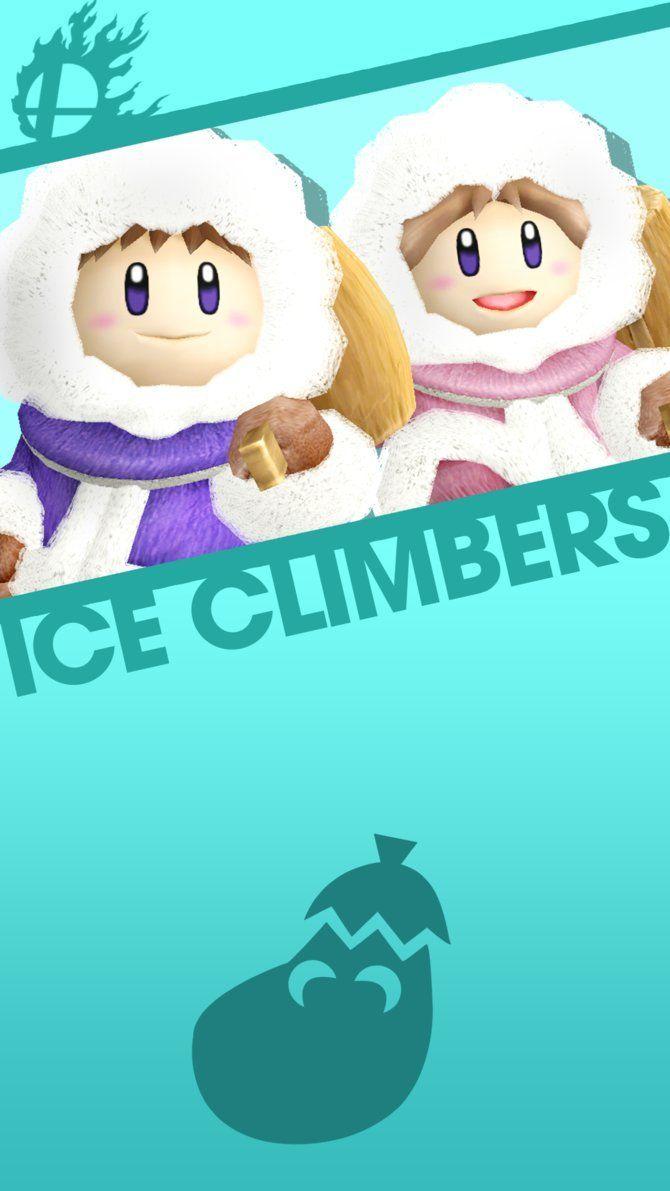 Ice Climbers Smash Bros. Phone Wallpaper