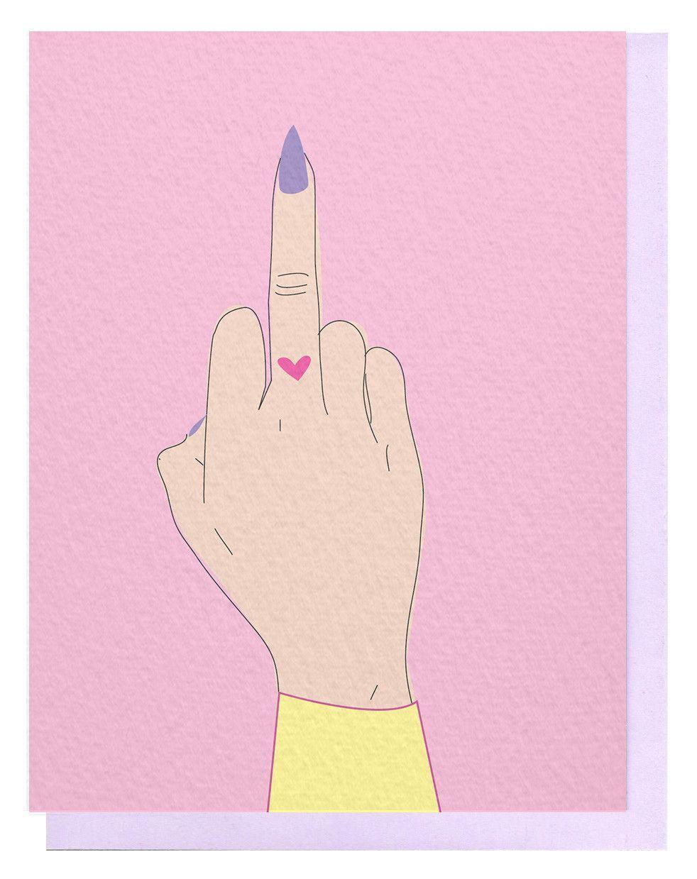 Middle Finger Card. Middle finger tattoos, Middle finger