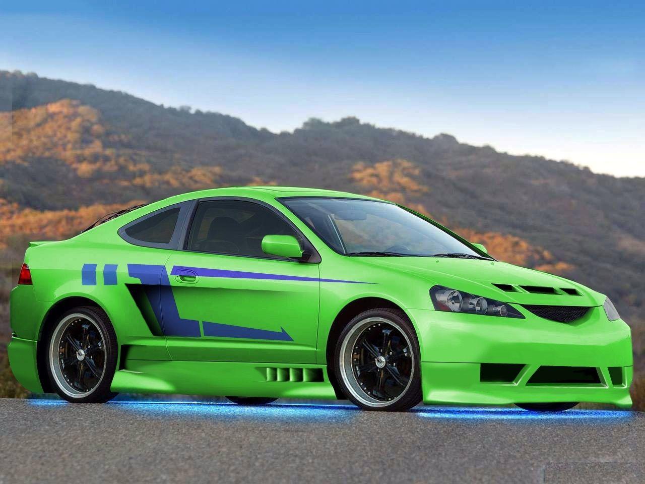 Green Modified Acura RSX