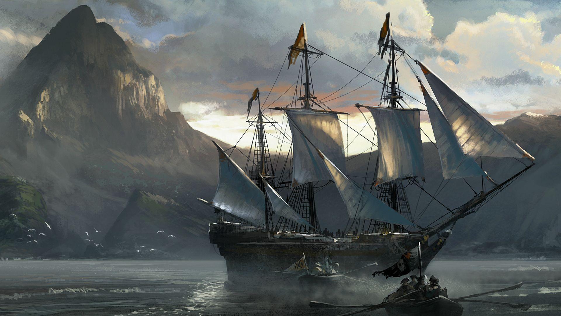 Sailing Ships HD Wallpaperx1080. Sailing ships, Assassins creed black flag, Old sailing ships