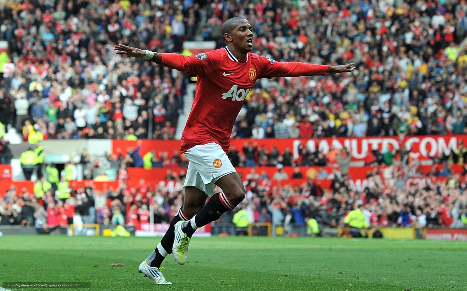 Download wallpaper Ashley Young, Manchester United, Celebration of a