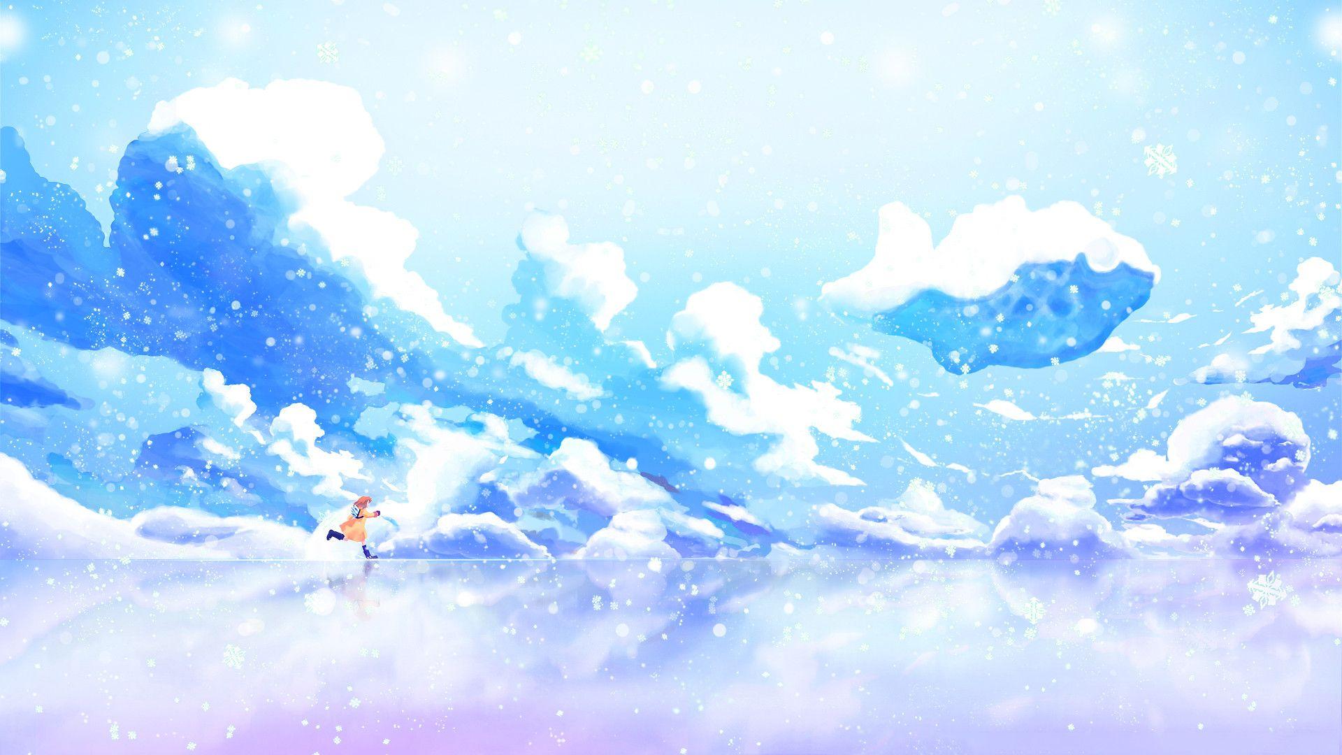 Anime Scenery Ice Free Wallpaper Desktop Wallpaper