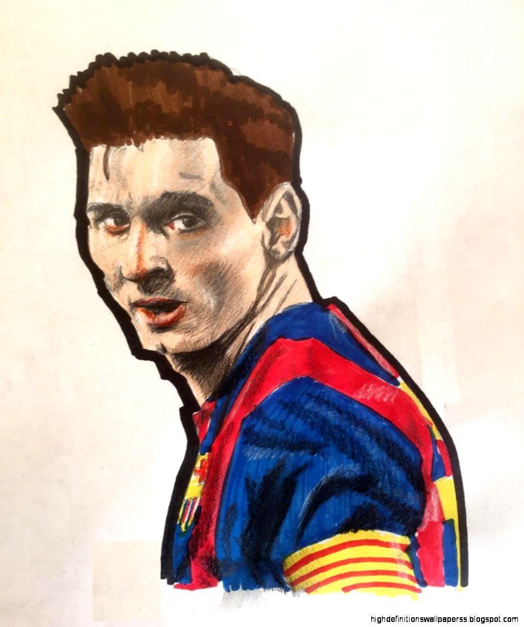 Lionel Messi Barcelona Cartoon HD. High Definitions Wallpaper