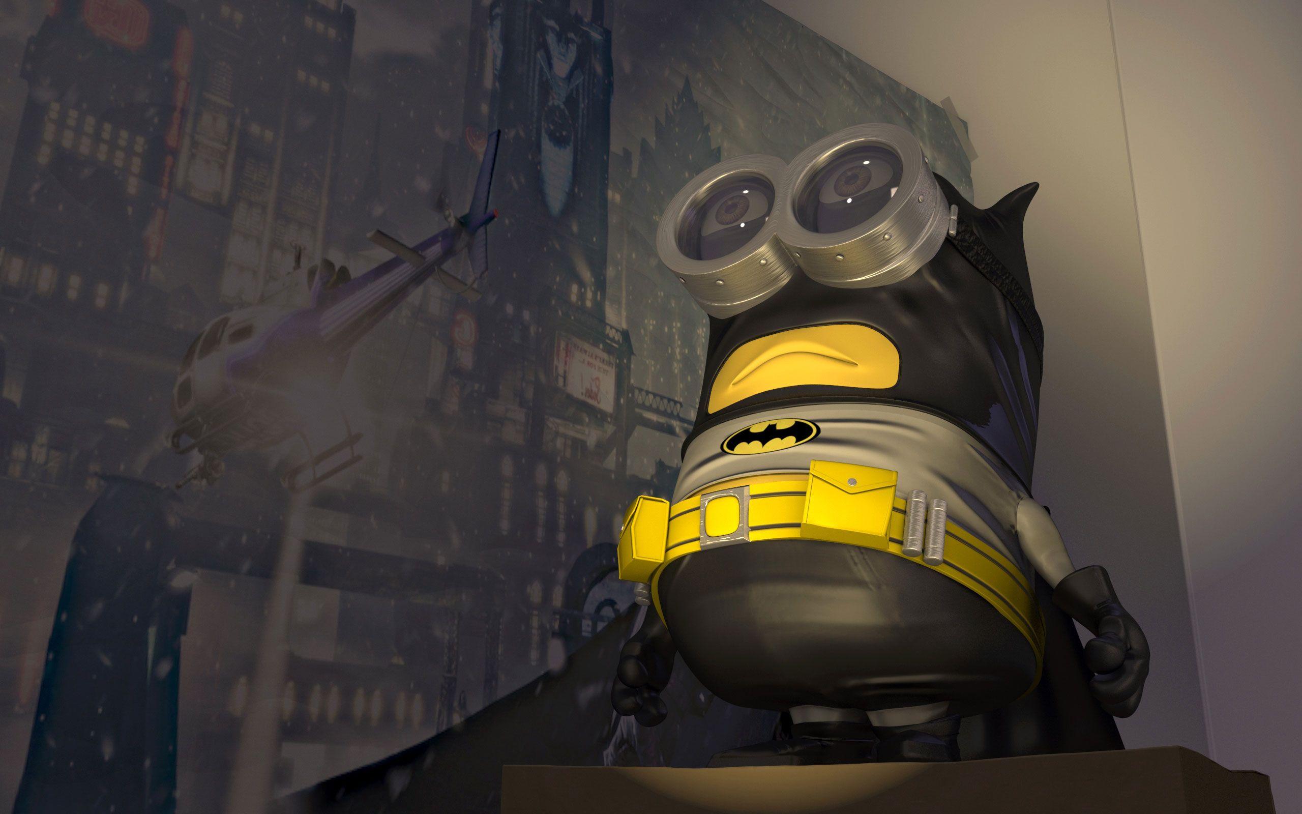 Download wallpaper Minion Batman, art, Minions, superheroes