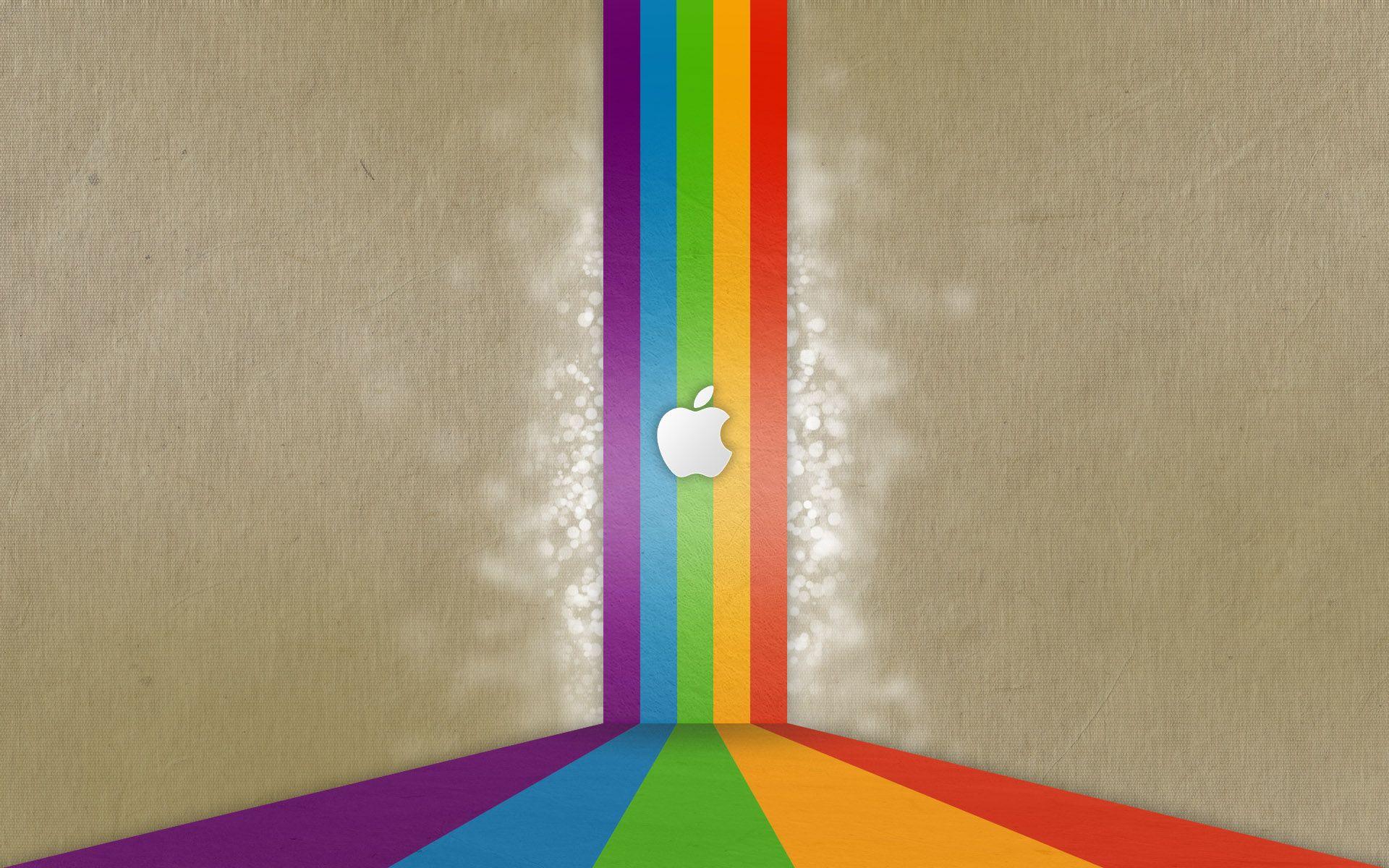 Apple Rainbow Wallpaper For iPhone