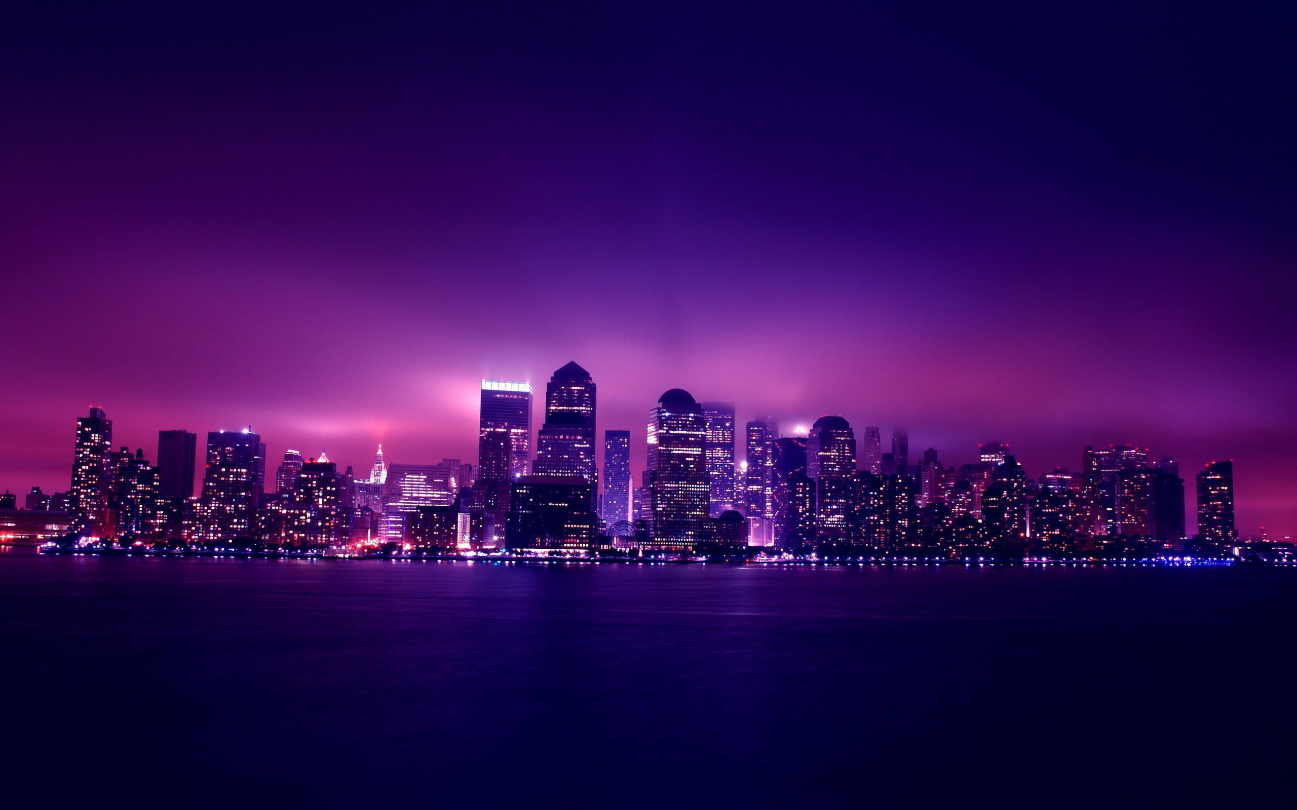 Aesthetic City Night Lights, HD World, 4k Wallpaper, Image