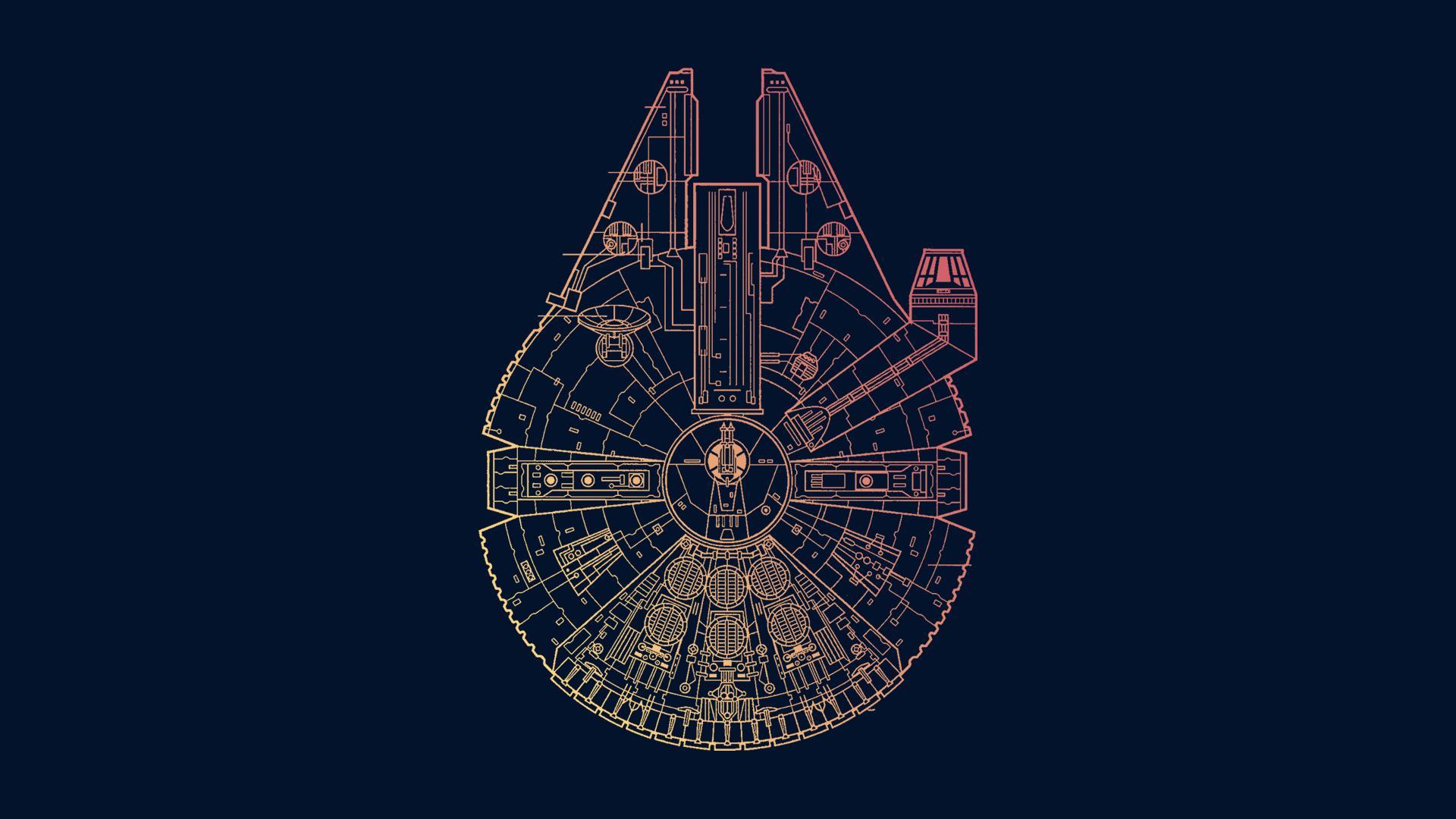Created this Millennium Falcon Wallpaper and Clean