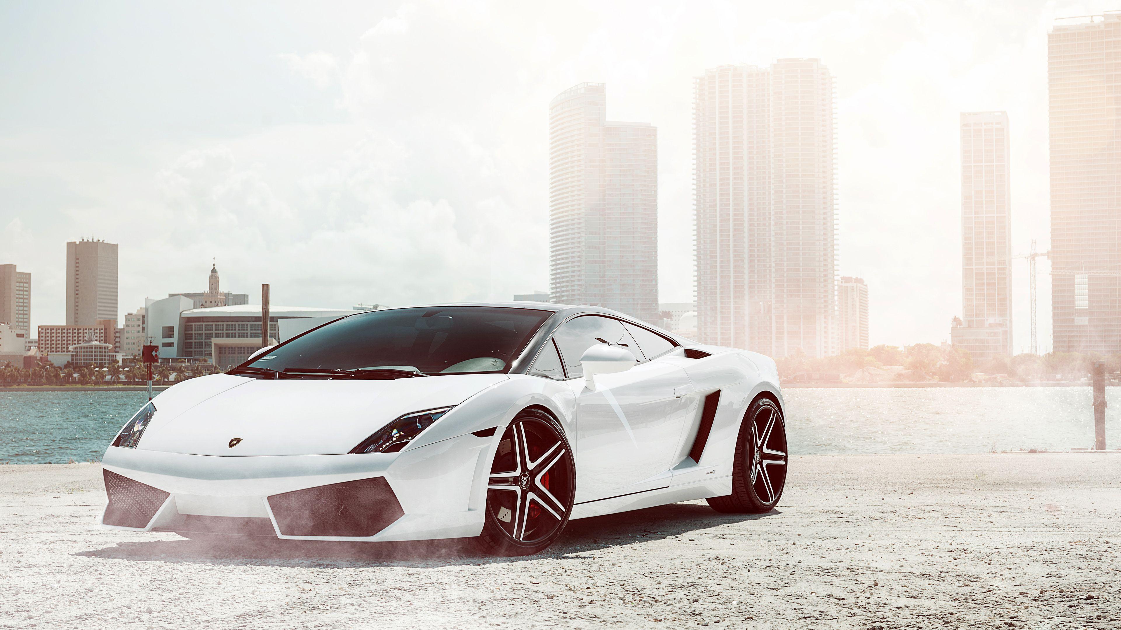 Lamborghini White Wallpaper HD