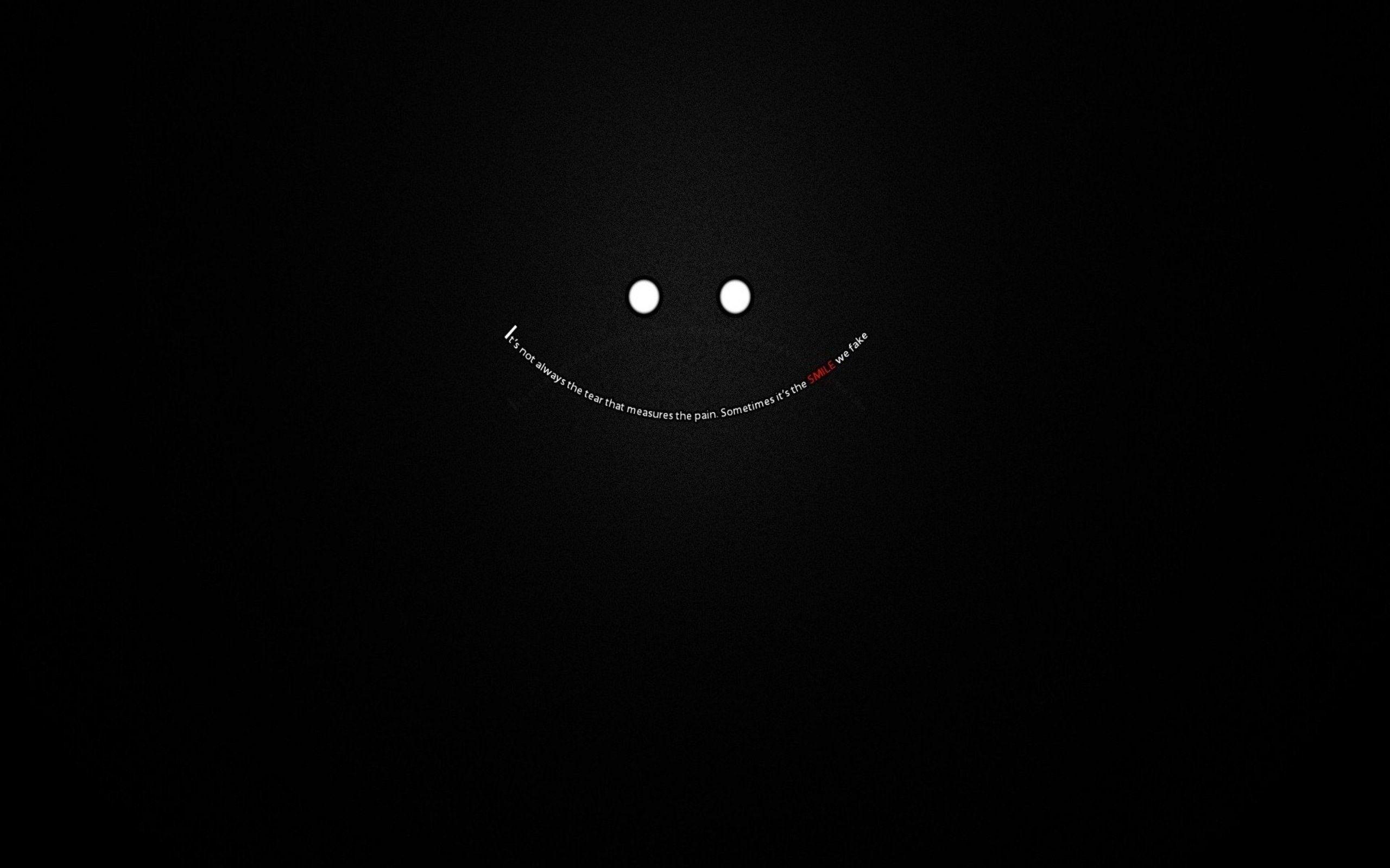 Smiley Face Black Background