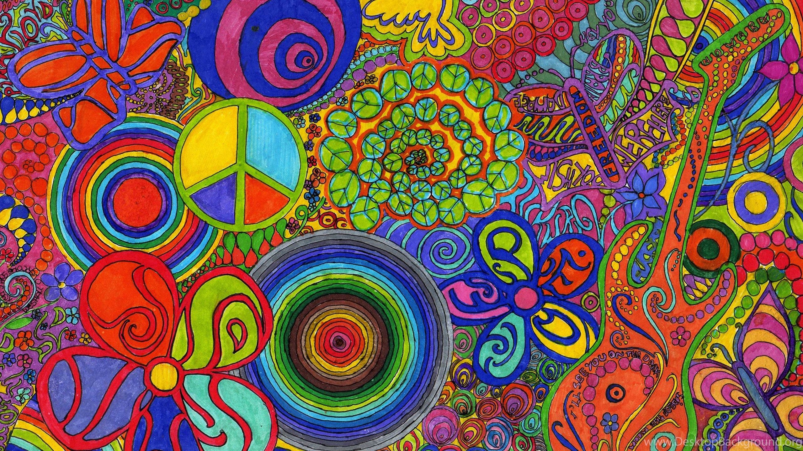Abstract Wallpaper: Hippie Flower Free Wallpaper For HD Wallpaper