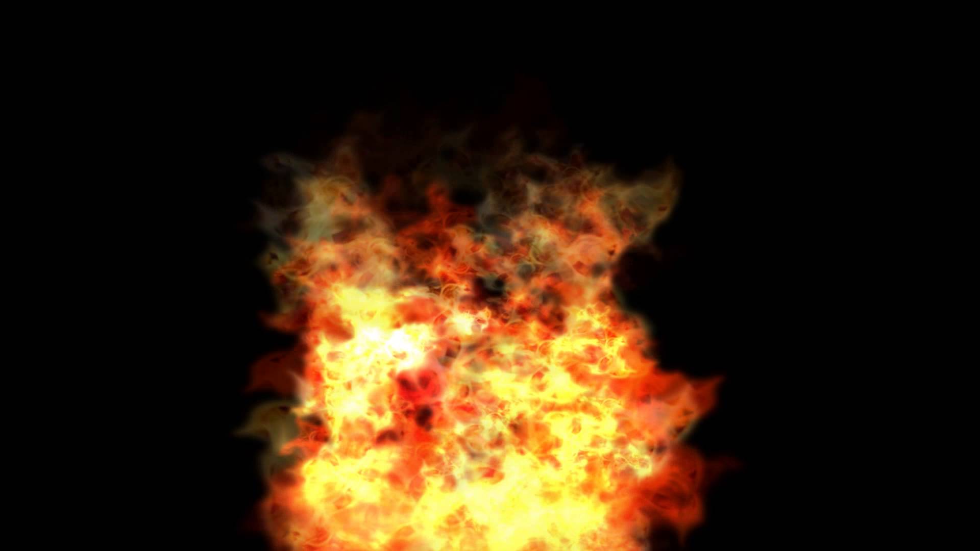 Fire 10 Black background ANIMATION FREE FOOTAGE HD