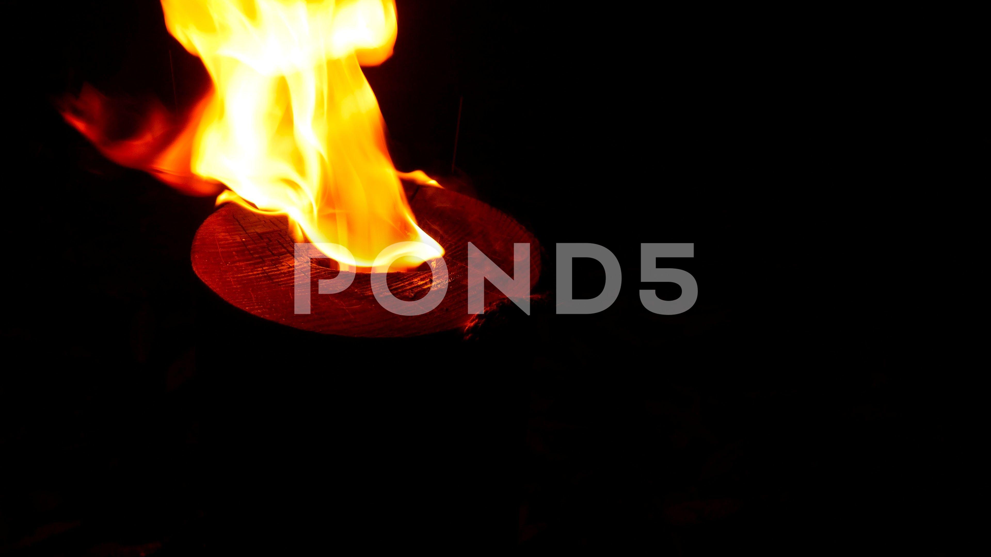 Video: Flames of fire with black background