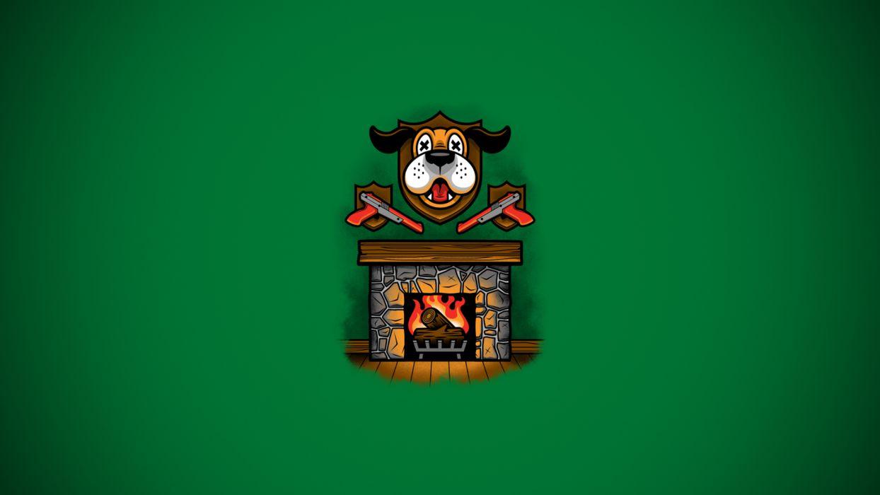 Nintendo Green Fireplace Duck Hunt Dog wallpaperx1080