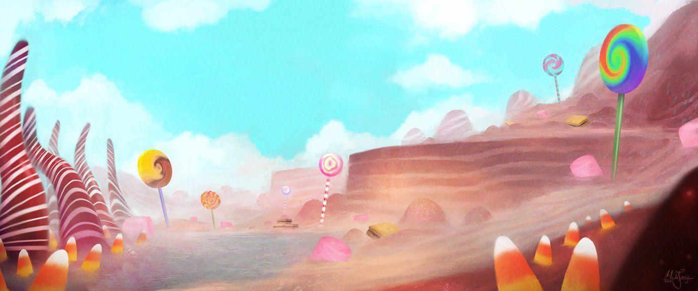 Realistic Candyland Background