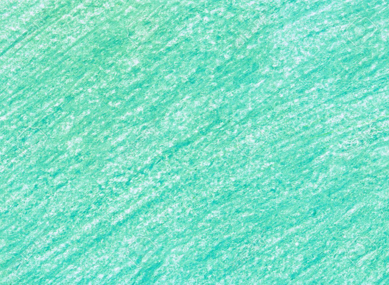 Crayon scribble emerald background. Blue green pastel crayon spo