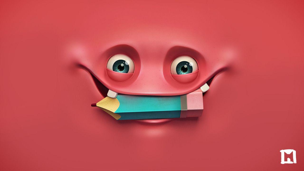 3D Cute Face Desktop Image