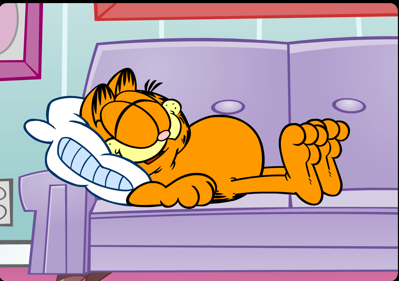 Garfield Sleeping On Couch Script Gods