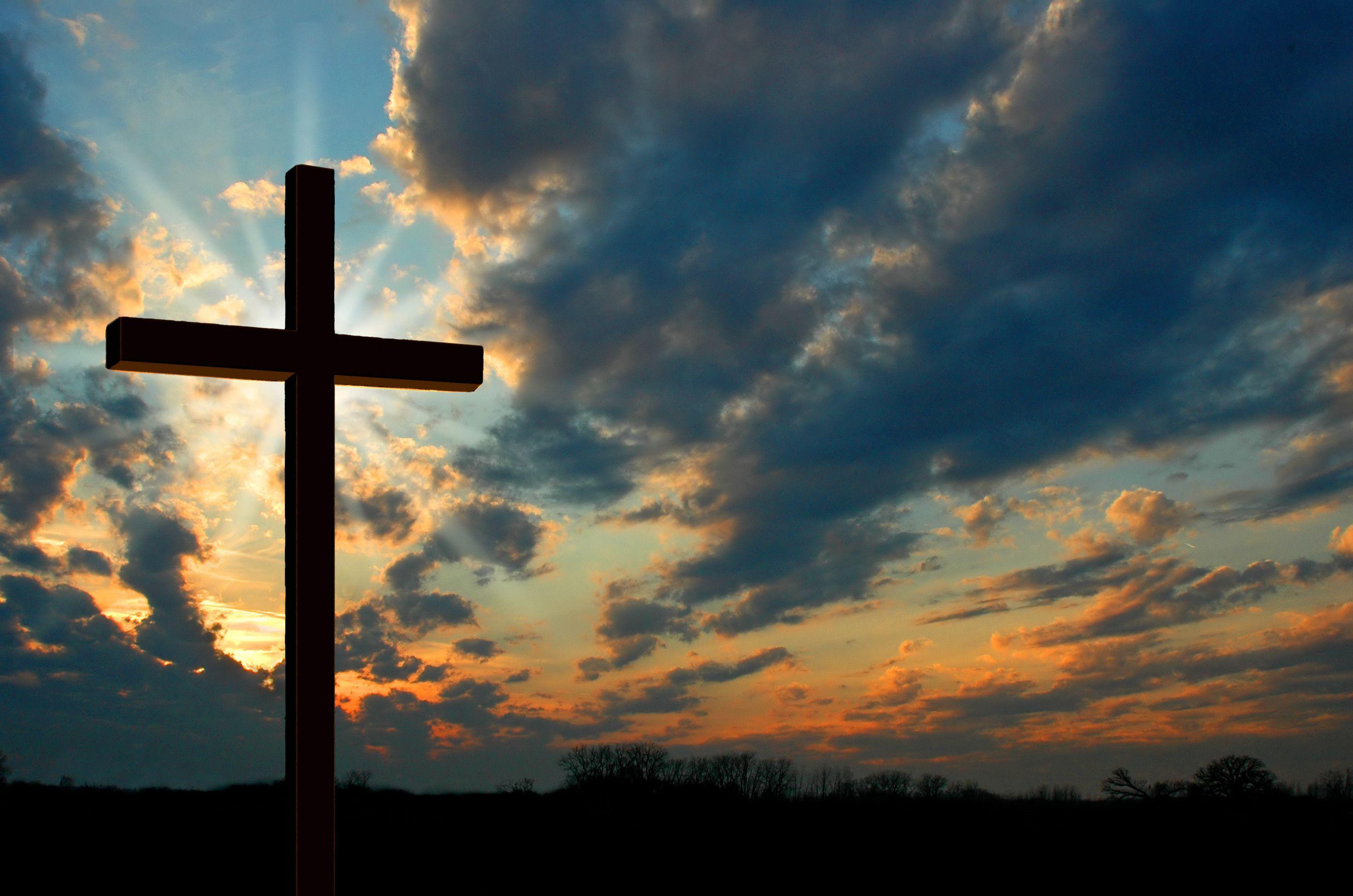 Wallpaper Jesus, Clouds, Cross, Religion, Jesus Christ, The crucifixion,  The rays of the sun, Jesus of Nazareth for mobile and desktop, section  разное, resolution 5000x3000 - download