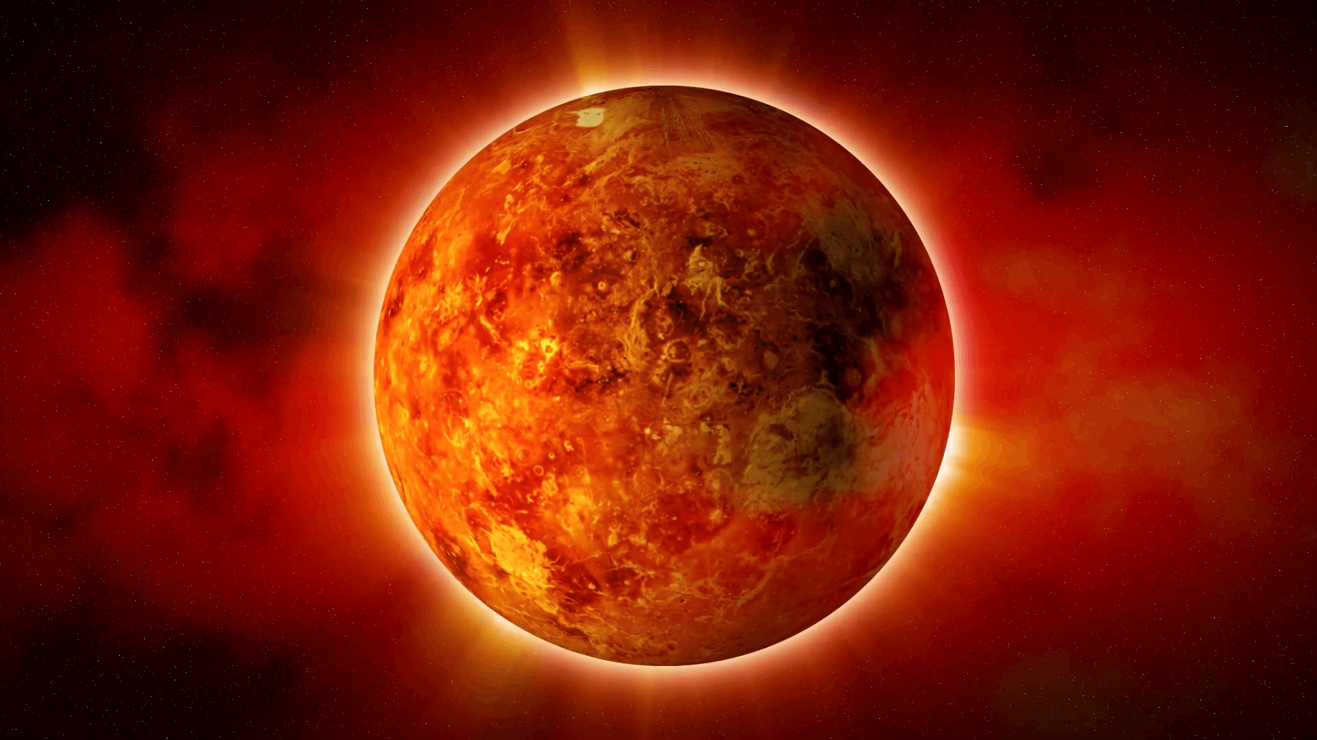 Red Planet greatly illustrate Sun Venus Mars Seamless looping