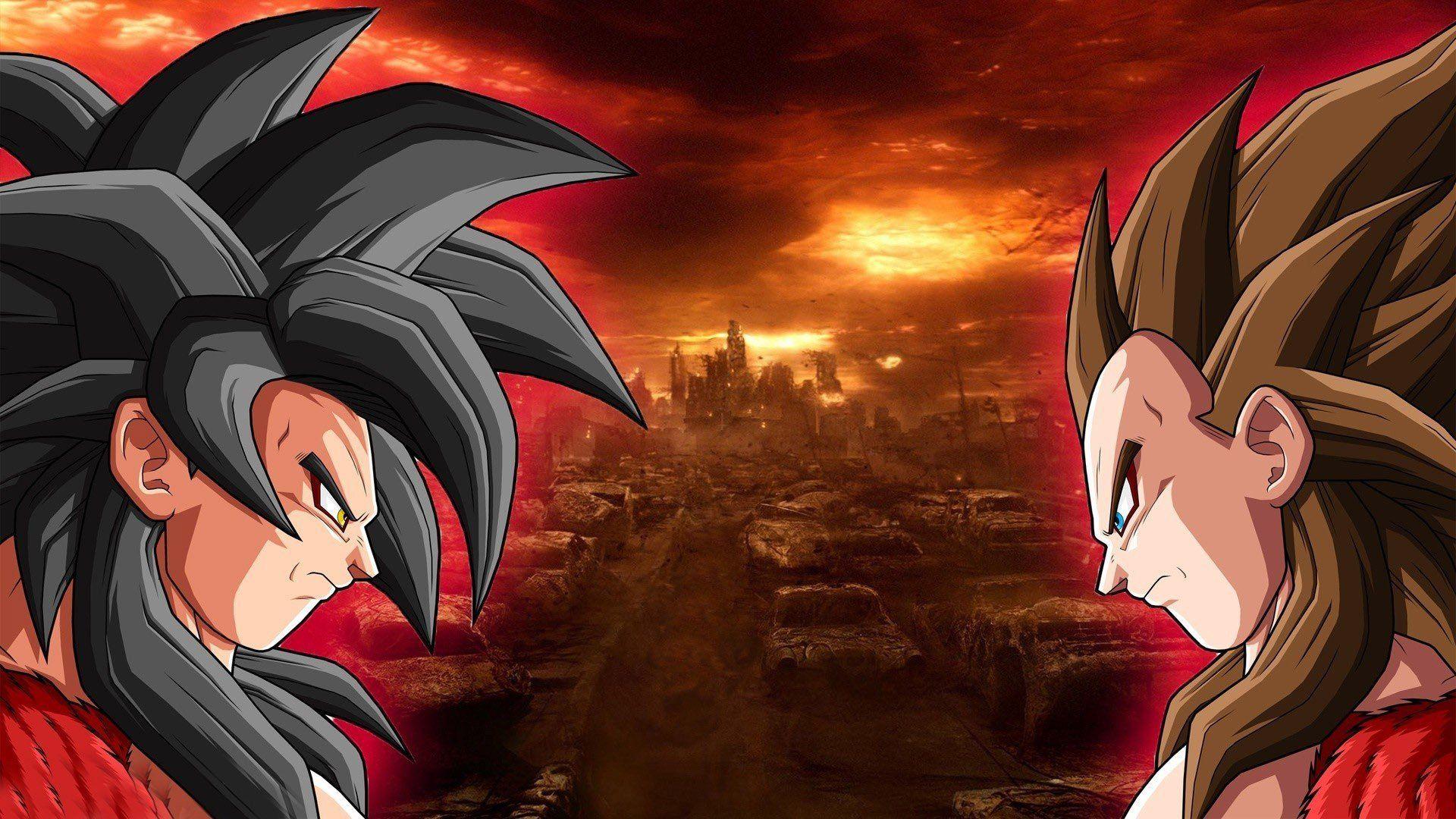 Super Saiyan 4 Goku And Vegeta Wallpapers Wallpaper Cave 