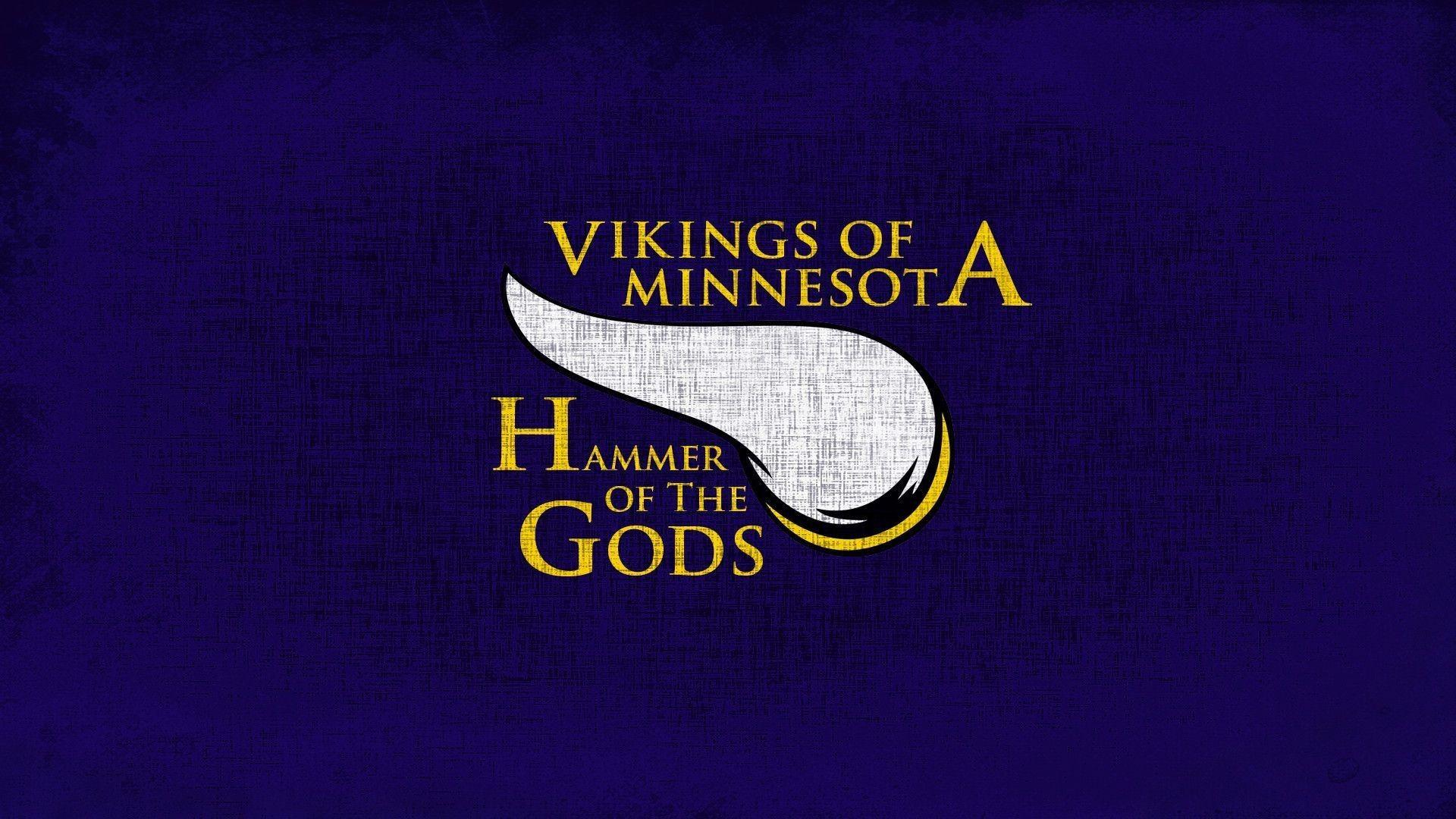 Minnesota Vikings Logotype Desktop Background, kishcollageit