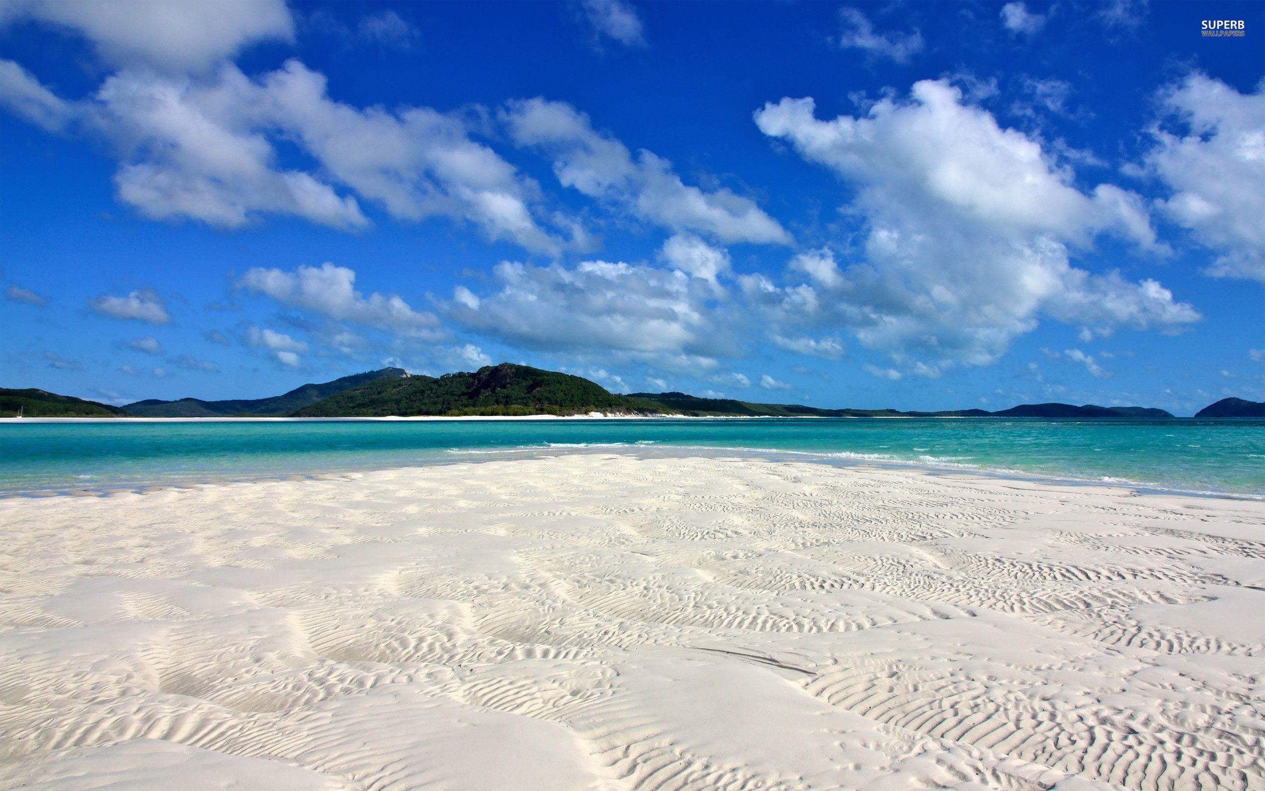 White Sand Beach Wallpaper. Wallpaper