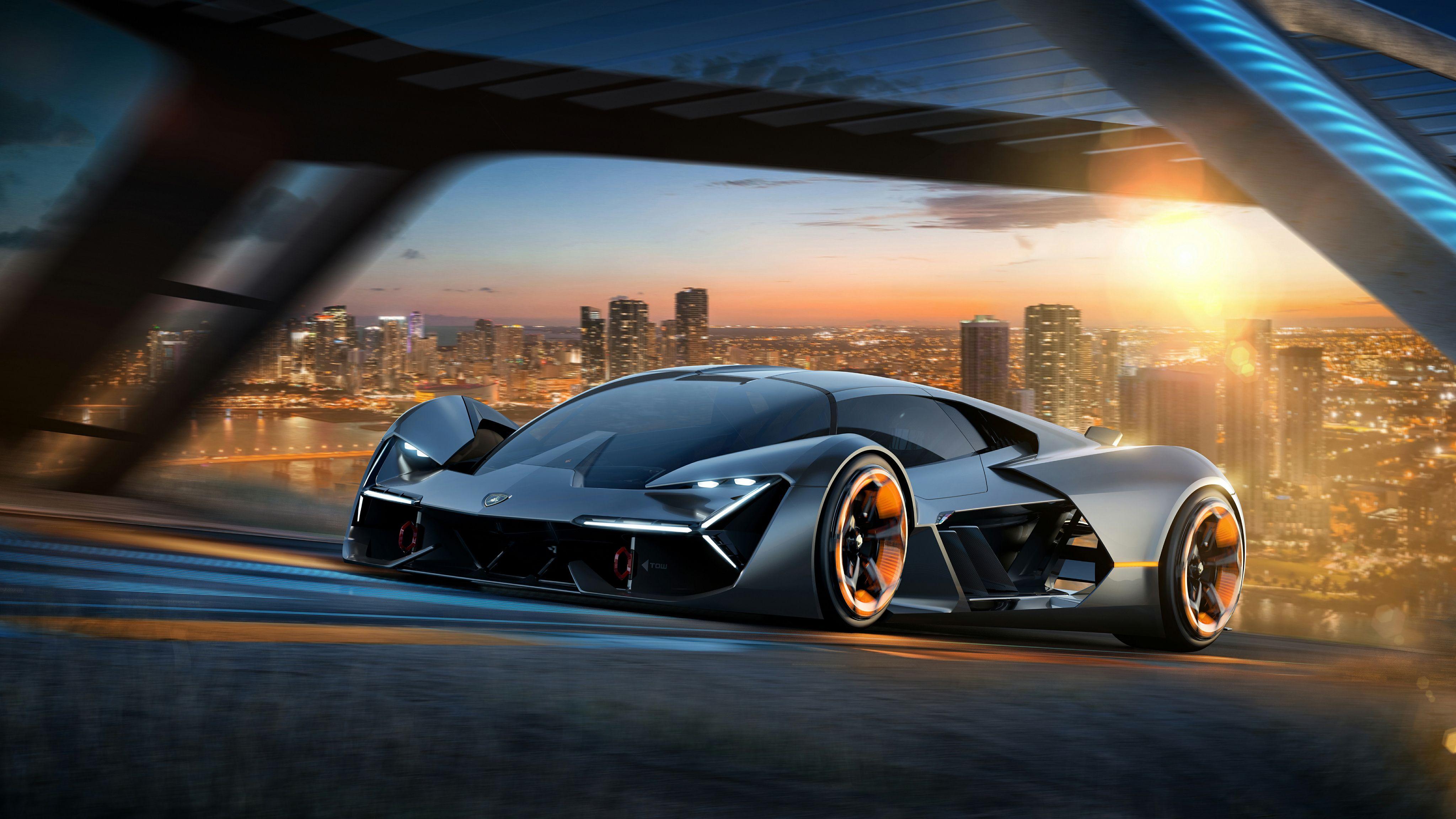 Lamborghini Terzo Millennio EV Supercar 4K Wallpaper. HD Car