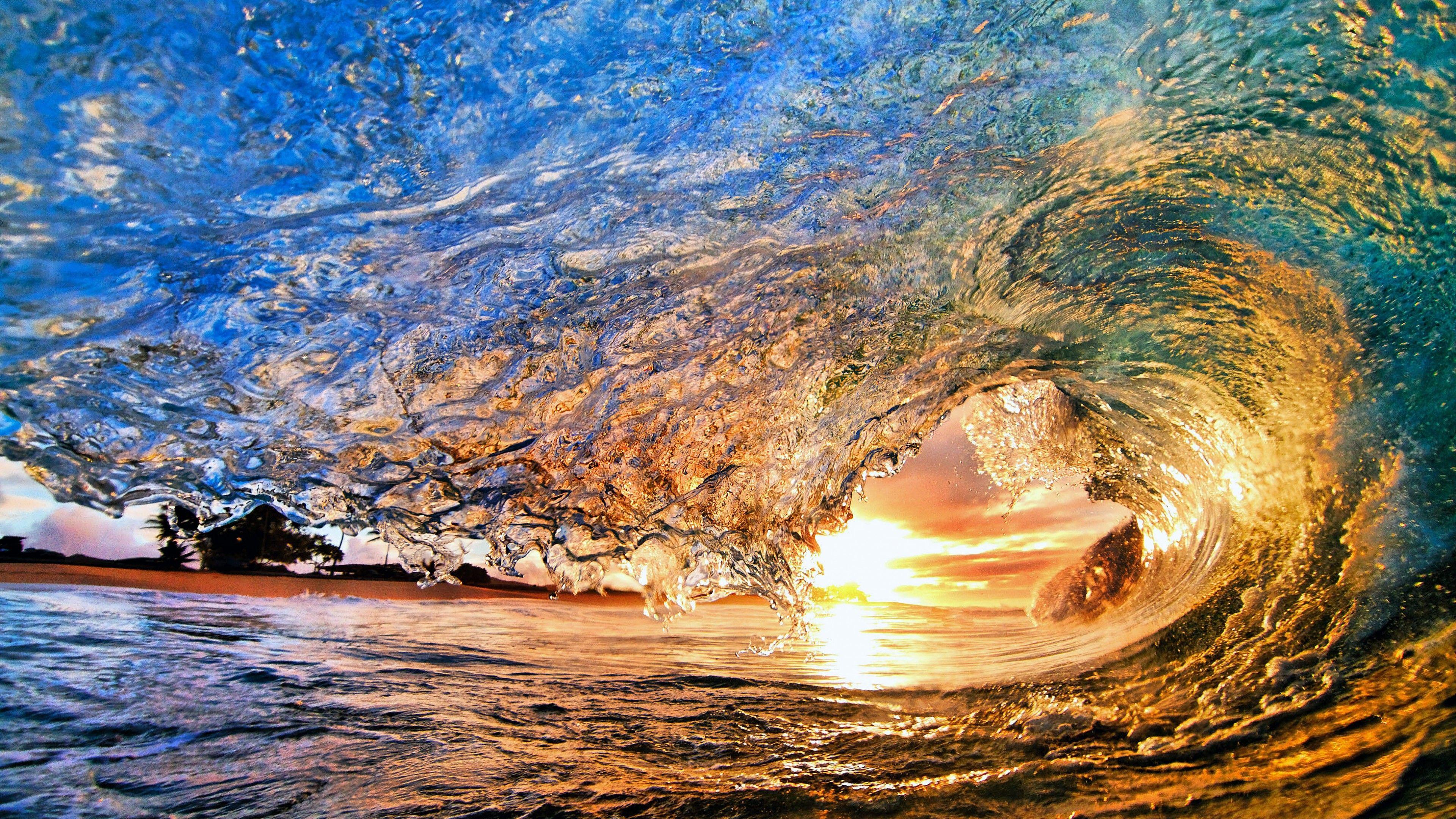 Wallpaper Sea, 4k, HD wallpaper, Ocean, Water, sunset, sunrise, sun