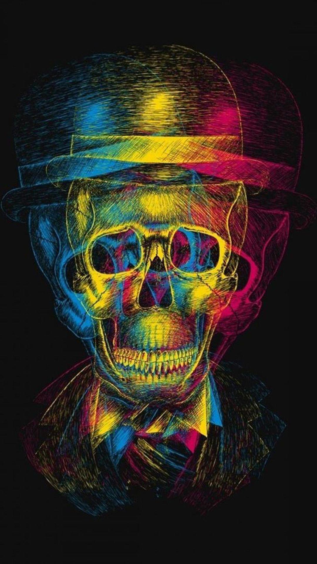 Neon Skull Wallpaper  Download to your mobile from PHONEKY