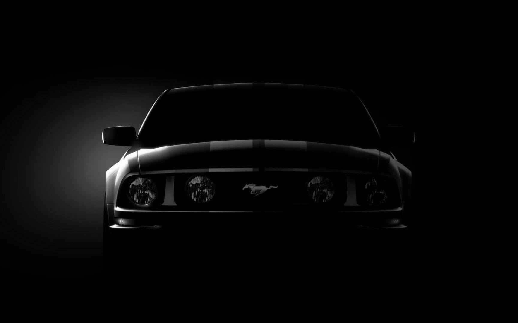 Ford Mustang Black Background Wallpaper. Muscle car