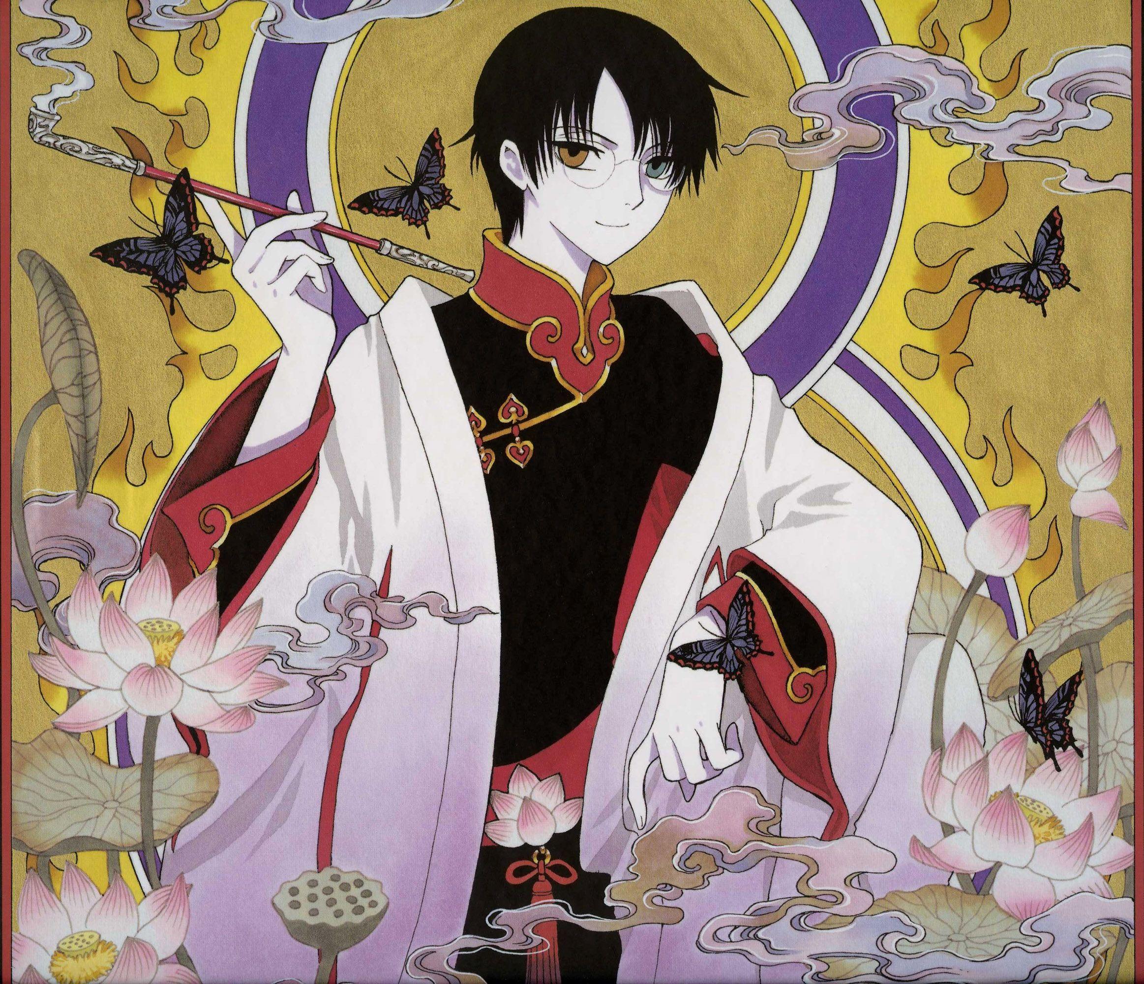 anime heterochromia / odd eyes brown blue Watanuki Kimihiro