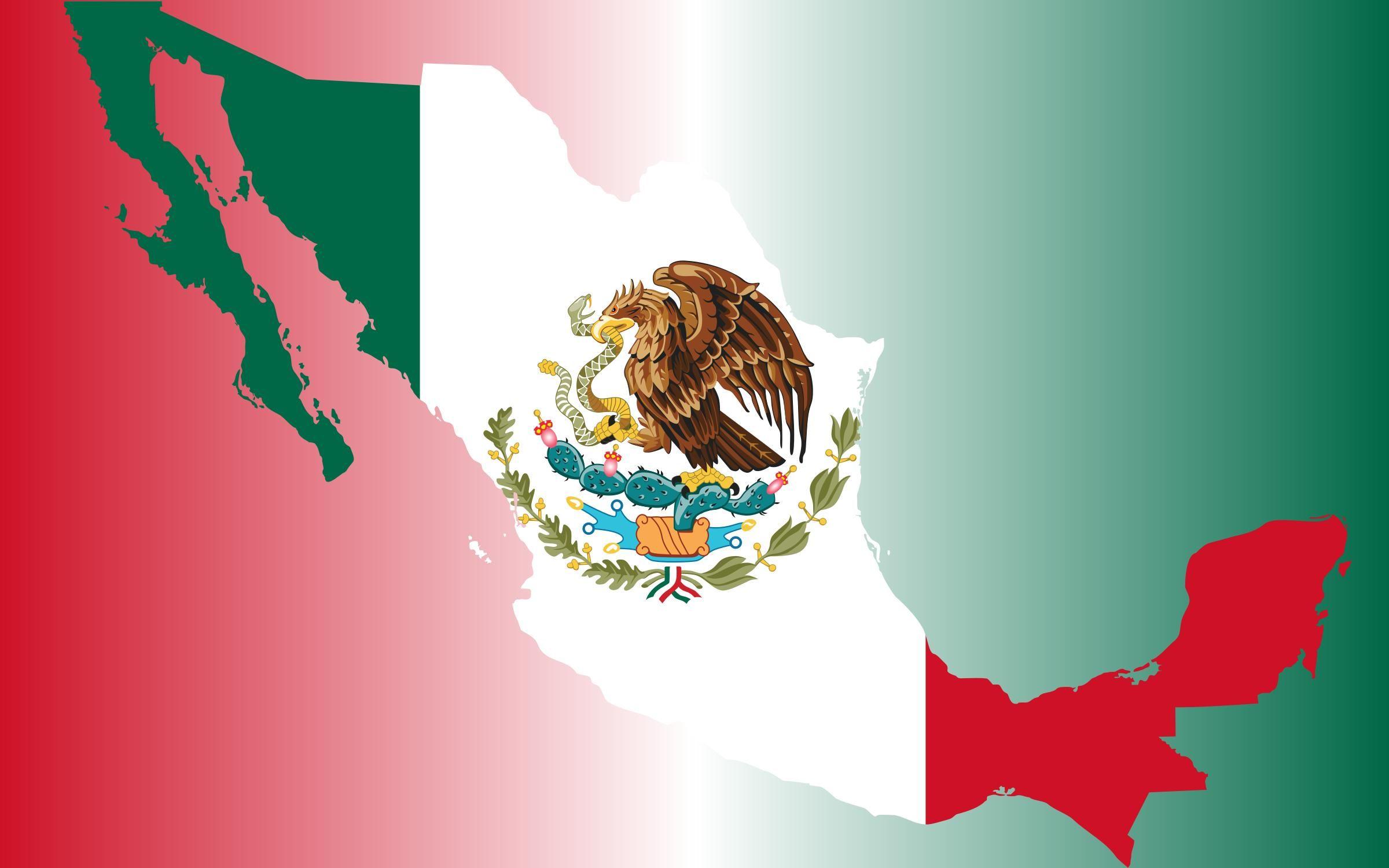 Mexico Flag Map With Background Icon PNG PNG and Icon Downloads