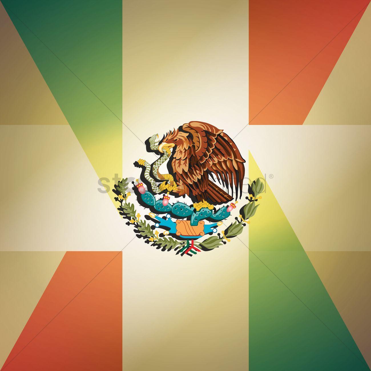 Mexico flag background Vector Image