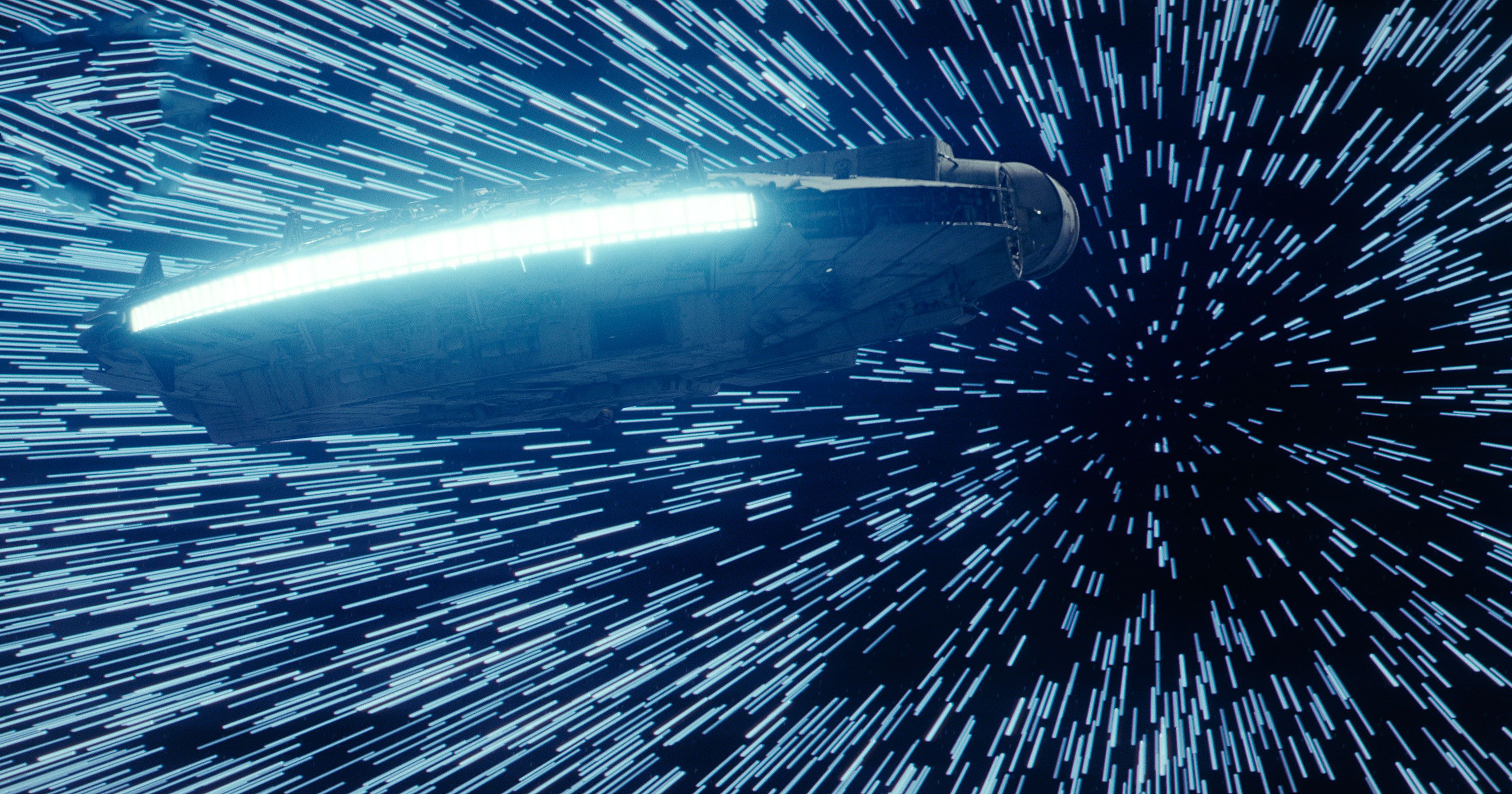 Star Wars The Last Jedi Millennium Falcon Hitting Lightspeed, HD