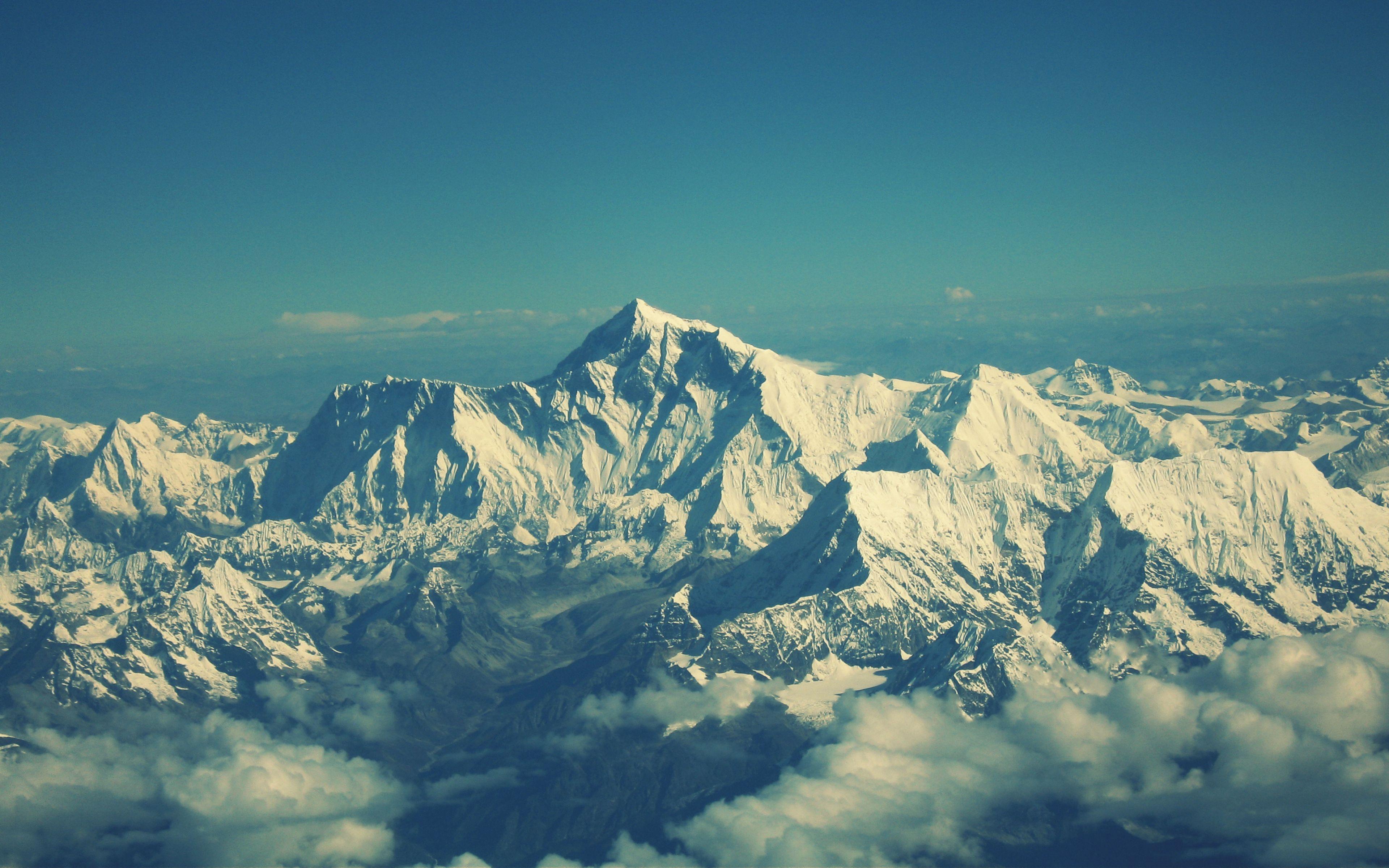 Wallpaper everest, mountain, sky, tops. nature