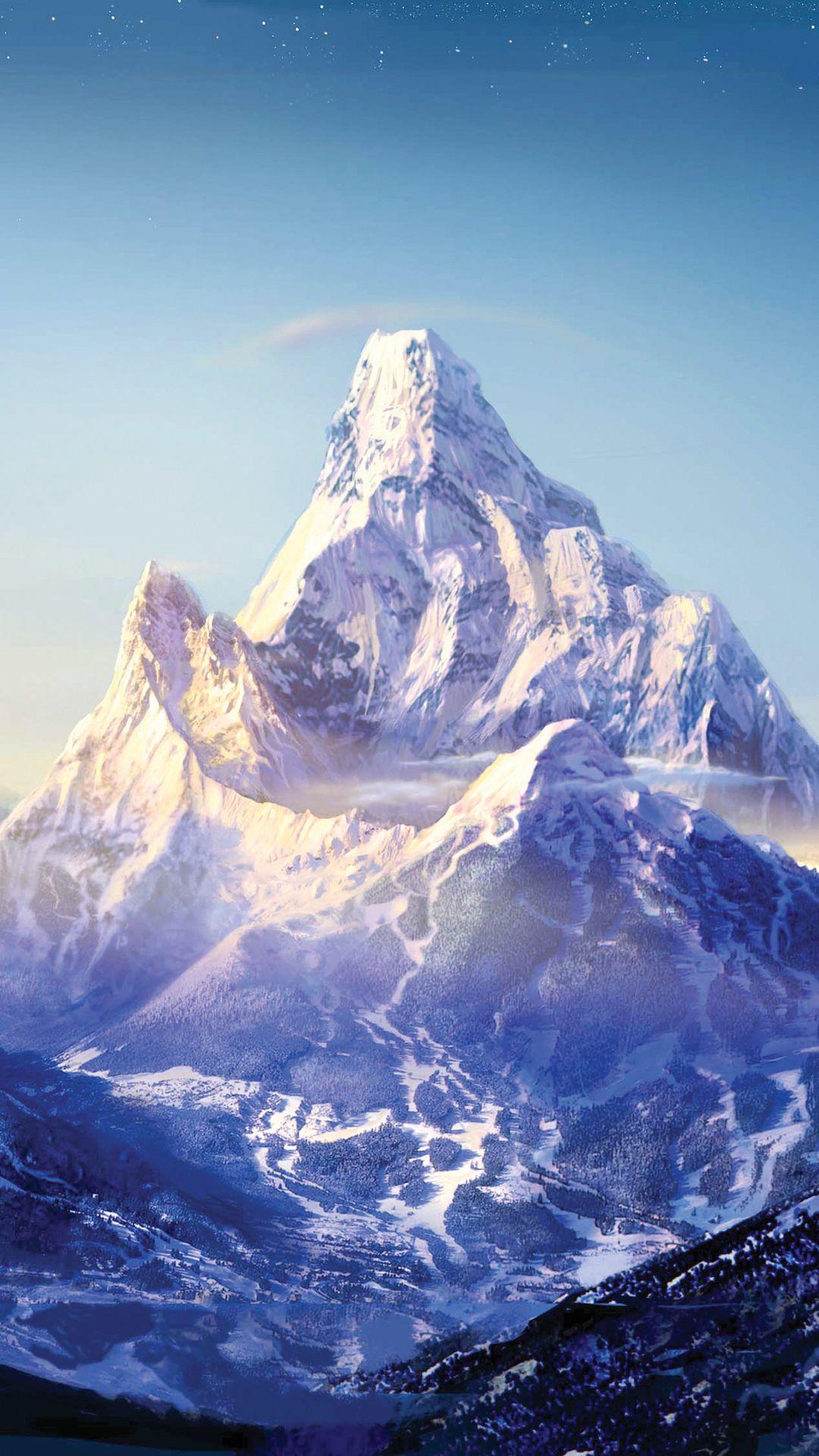 Everest Mountain Snow Stars iPhone 6 Plus HD Wallpaper HD