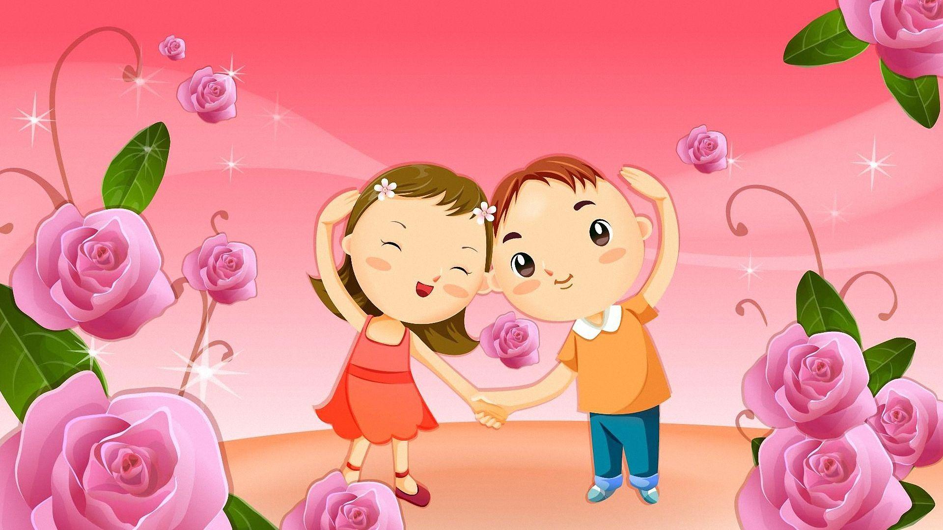 Romantic Cartoon Love HD Wallpapers - Wallpaper Cave