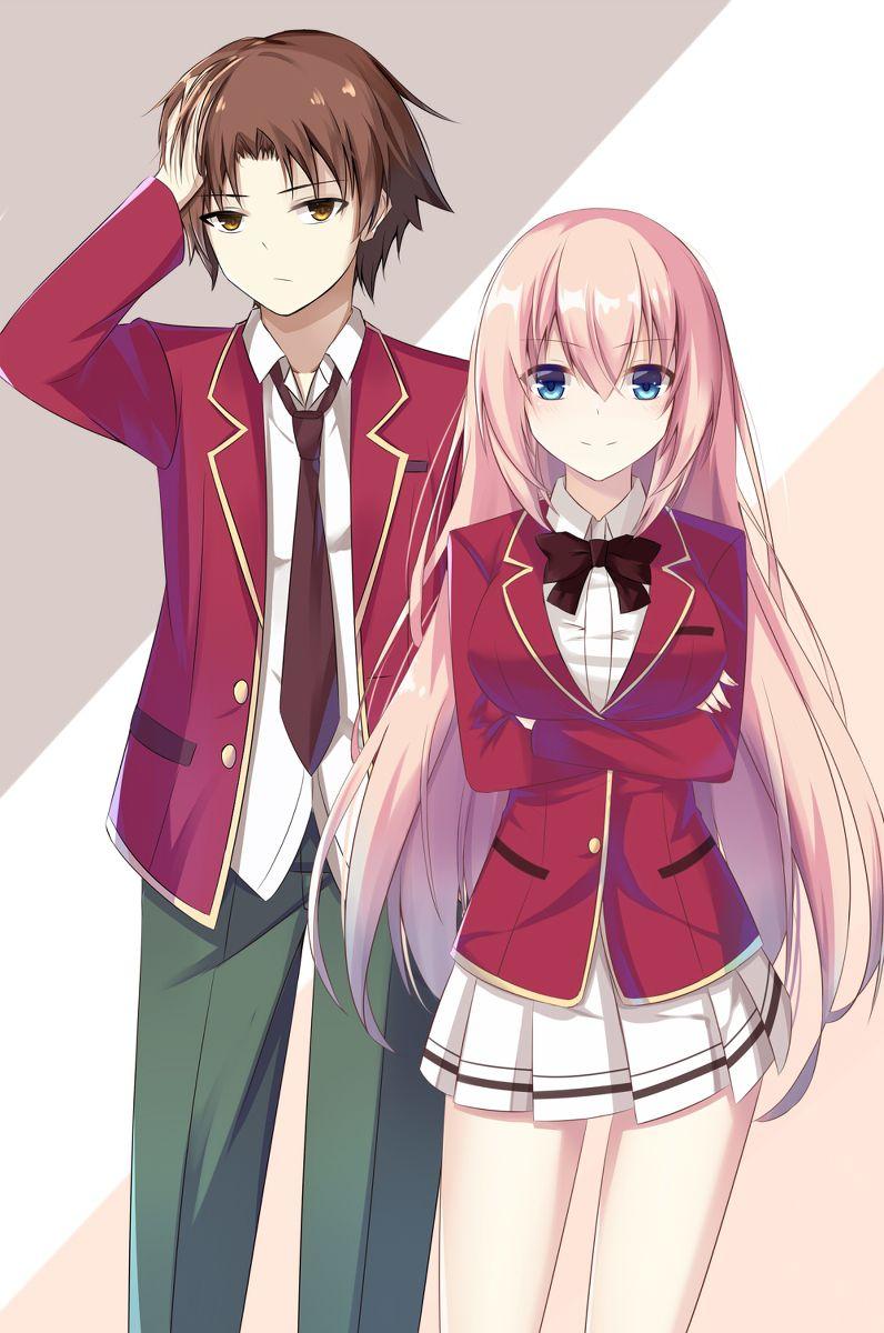 Ayanokouji Kiyotaka and Ichinose Honami. Classroom of The Elite