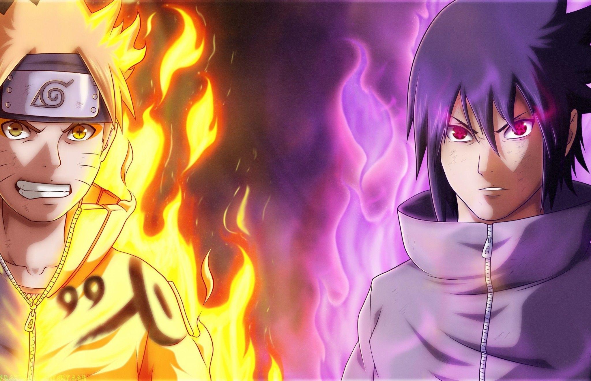 Download 2048x1320 Naruto, Uzumaki Naruto, Uchiha Sasuke, Sharingan